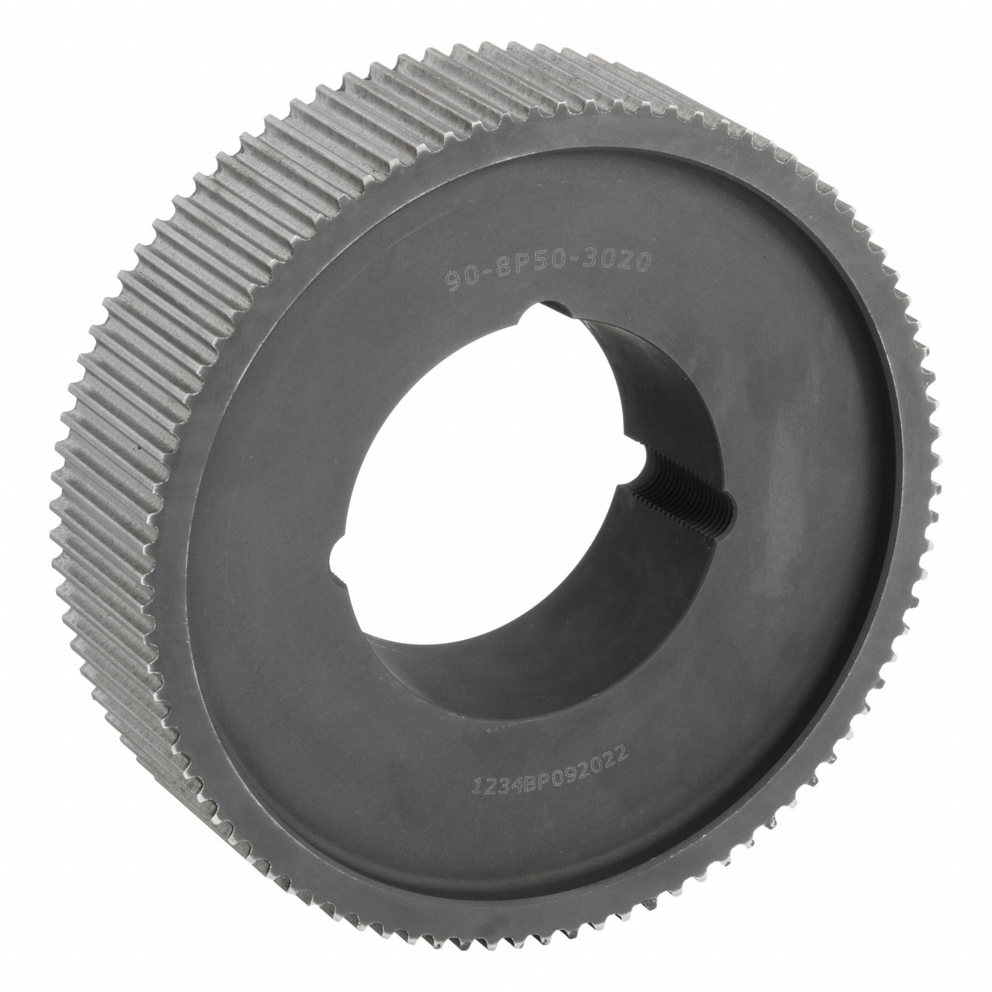 Timing Belt Pulley: Modified Curvilinear, Bushed, For GT Timing Belt Section