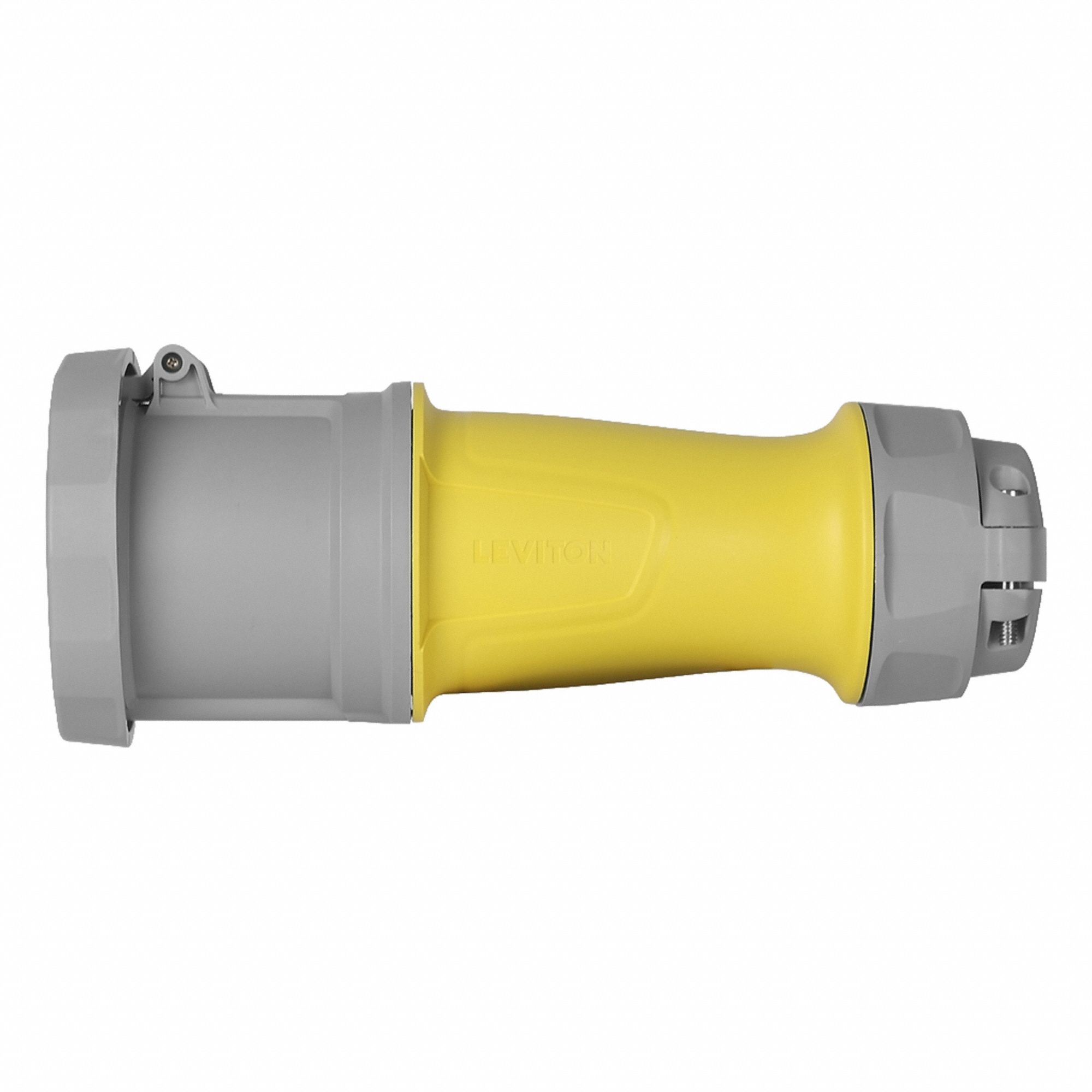 LEVITON, Yellow, 277/480V AC, Pin and Sleeve Connector - 409VE2 ...
