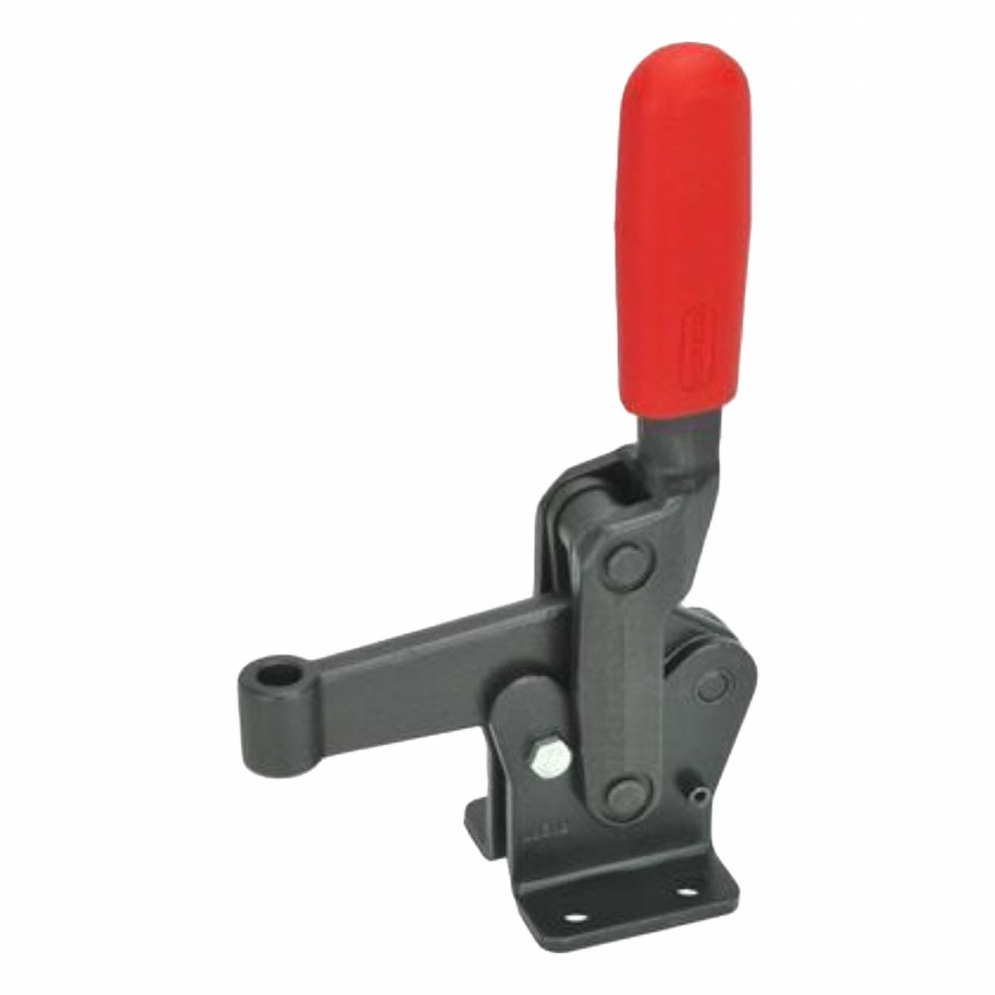 Vertical Acting Toggle Clamp: Vertical  Handle, Flange Base Mounting, 46 mm Arm Lg, Steel