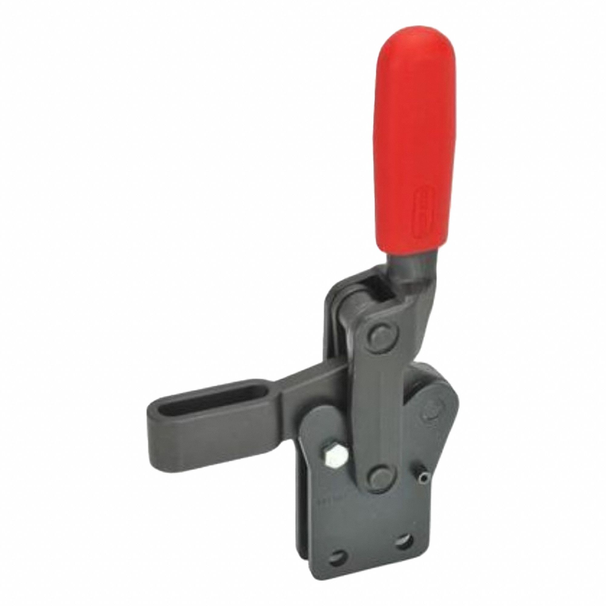 Vertical Acting Toggle Clamp: Vertical  Handle, Flange Base Mounting, 46 mm Arm Lg, Steel