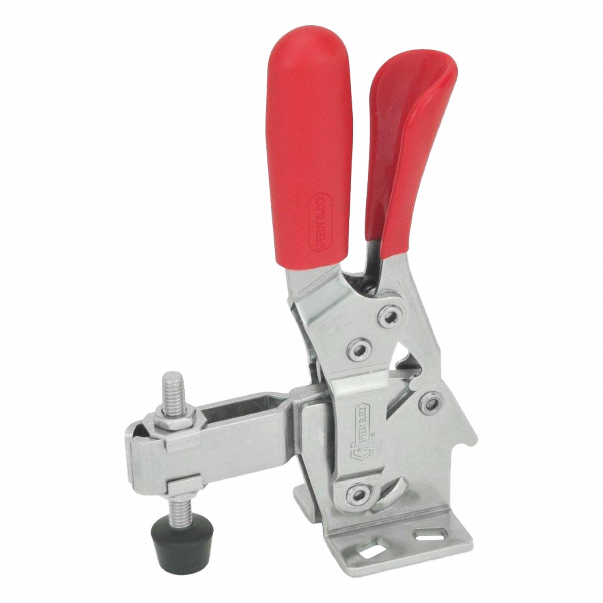 Vertical Acting Toggle Clamp: Locking Vertical  Handle, Flange Base Mounting, 54 mm Arm Lg