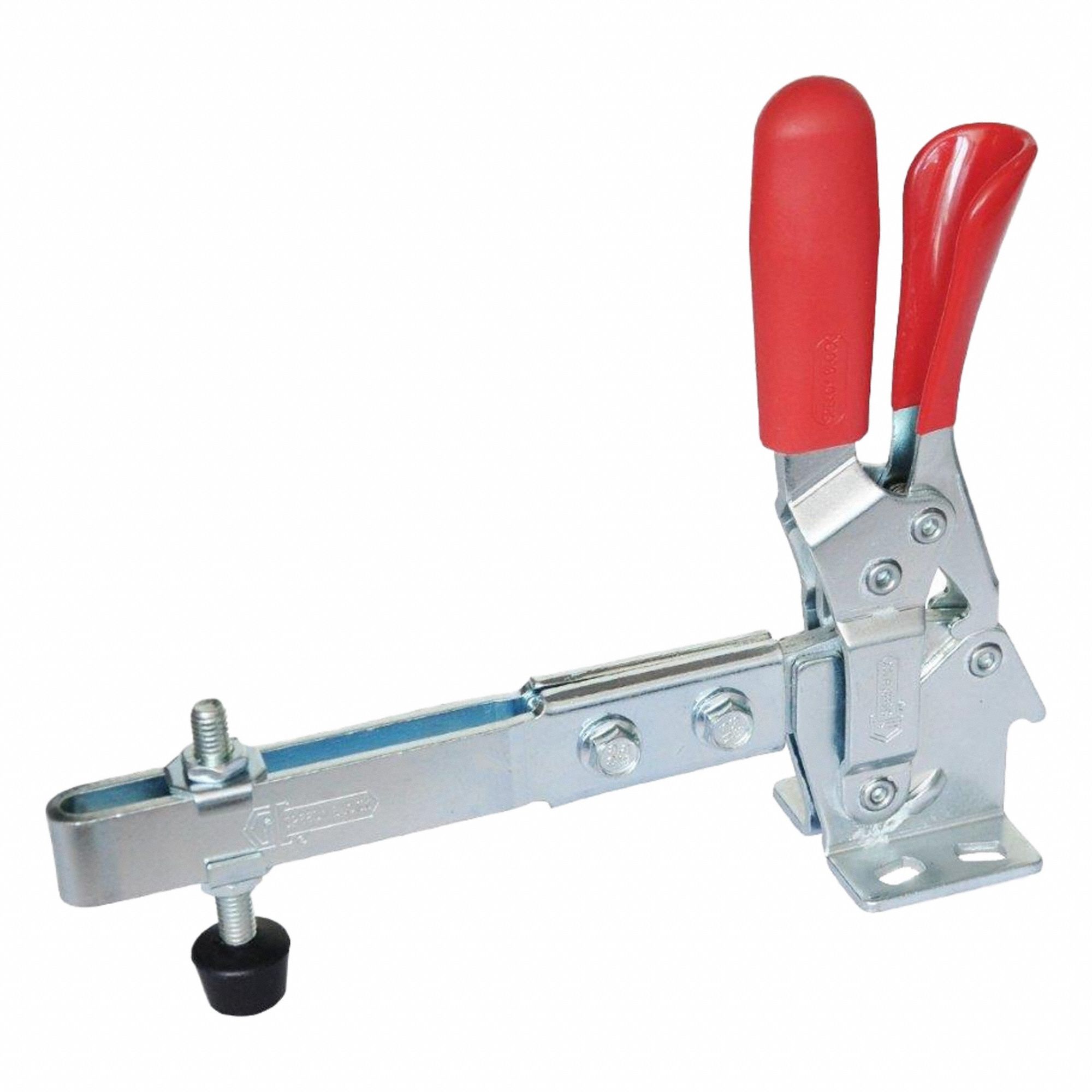 Vertical Acting Toggle Clamp: Locking Vertical  Handle, Flange Base Mounting, 121 mm Arm Lg