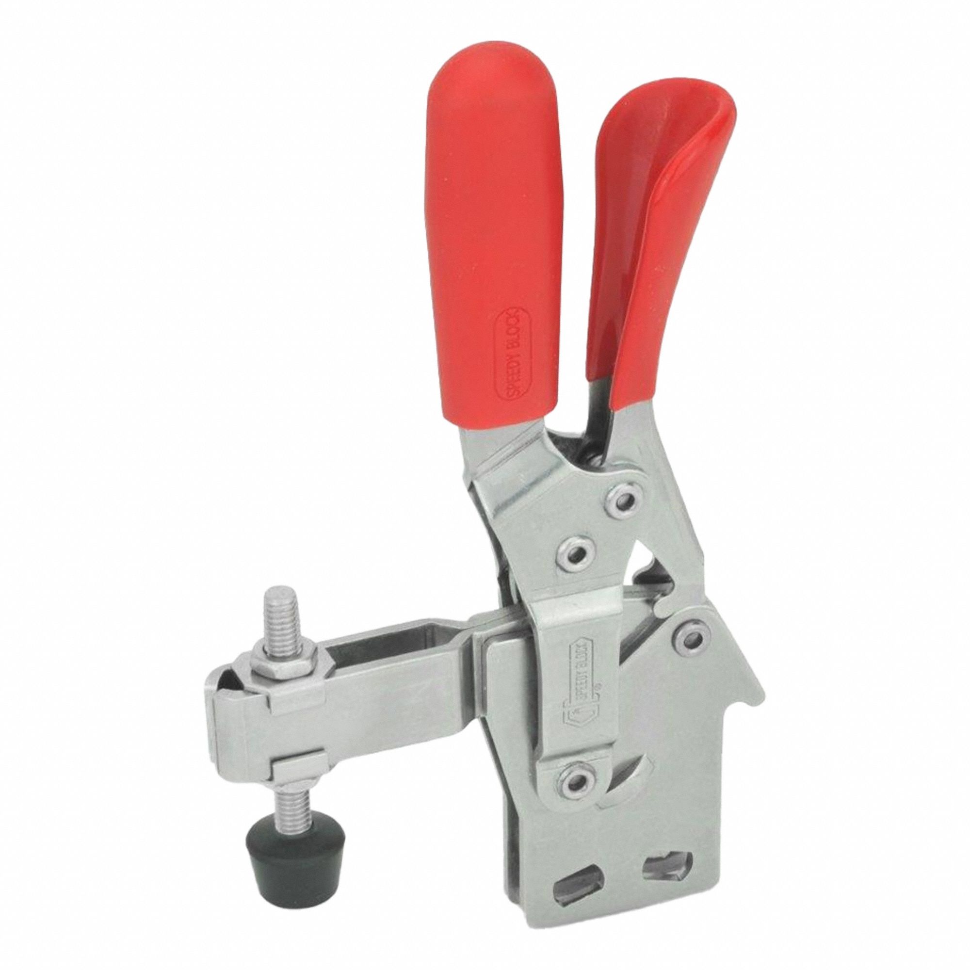 Vertical Acting Toggle Clamp: Locking Vertical  Handle, Flange Base Mounting, 54 mm Arm Lg