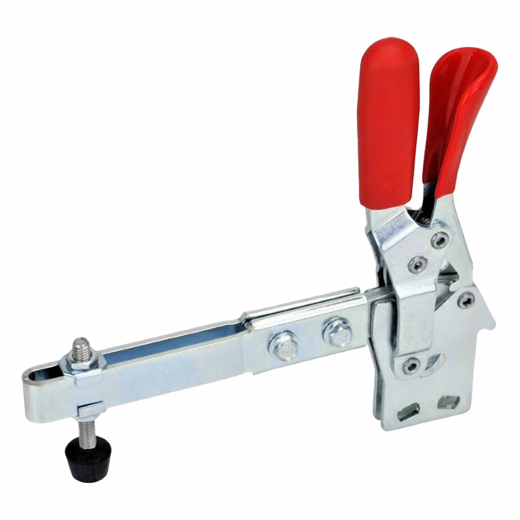Vertical Acting Toggle Clamp: Locking Vertical  Handle, Flange Base Mounting, 121 mm Arm Lg