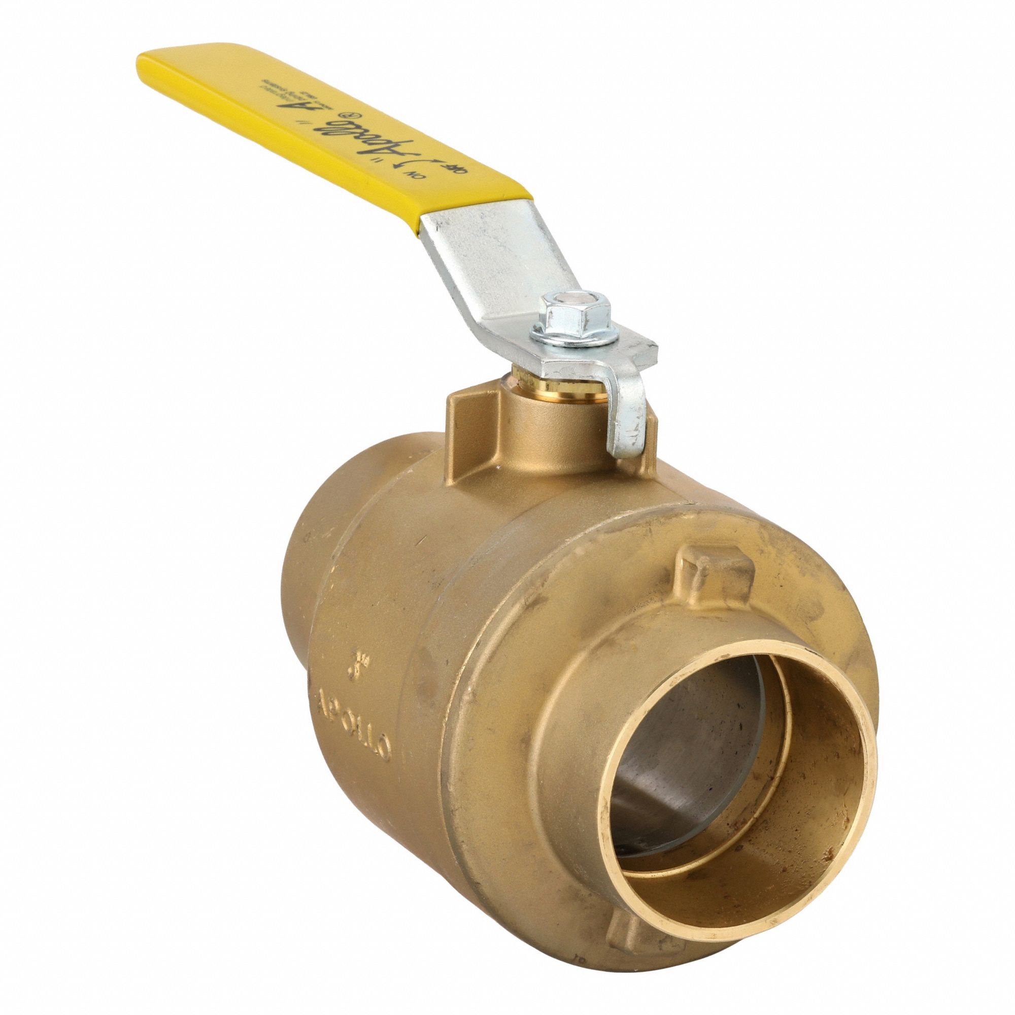 Manual Two-Way Ball Valve: 3 in, Brass, Straight, Sweat x Sweat, 400 psi Max. Pressure (CWP)