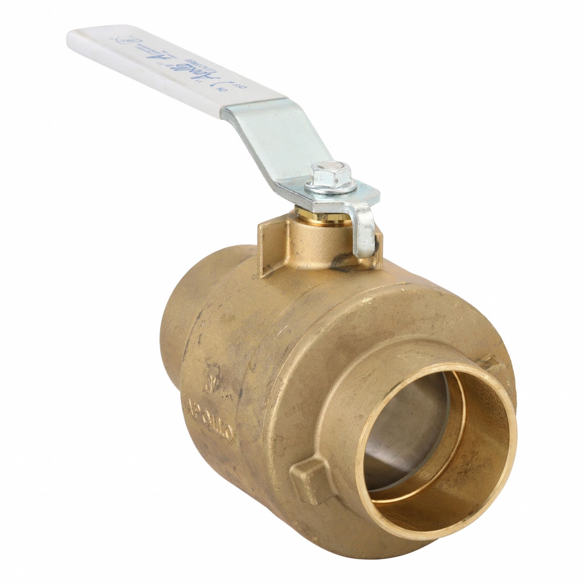 Manual Two-Way Ball Valve: 3 in, Brass, Straight, Sweat x Sweat, 400 psi Max. Pressure (CWP)