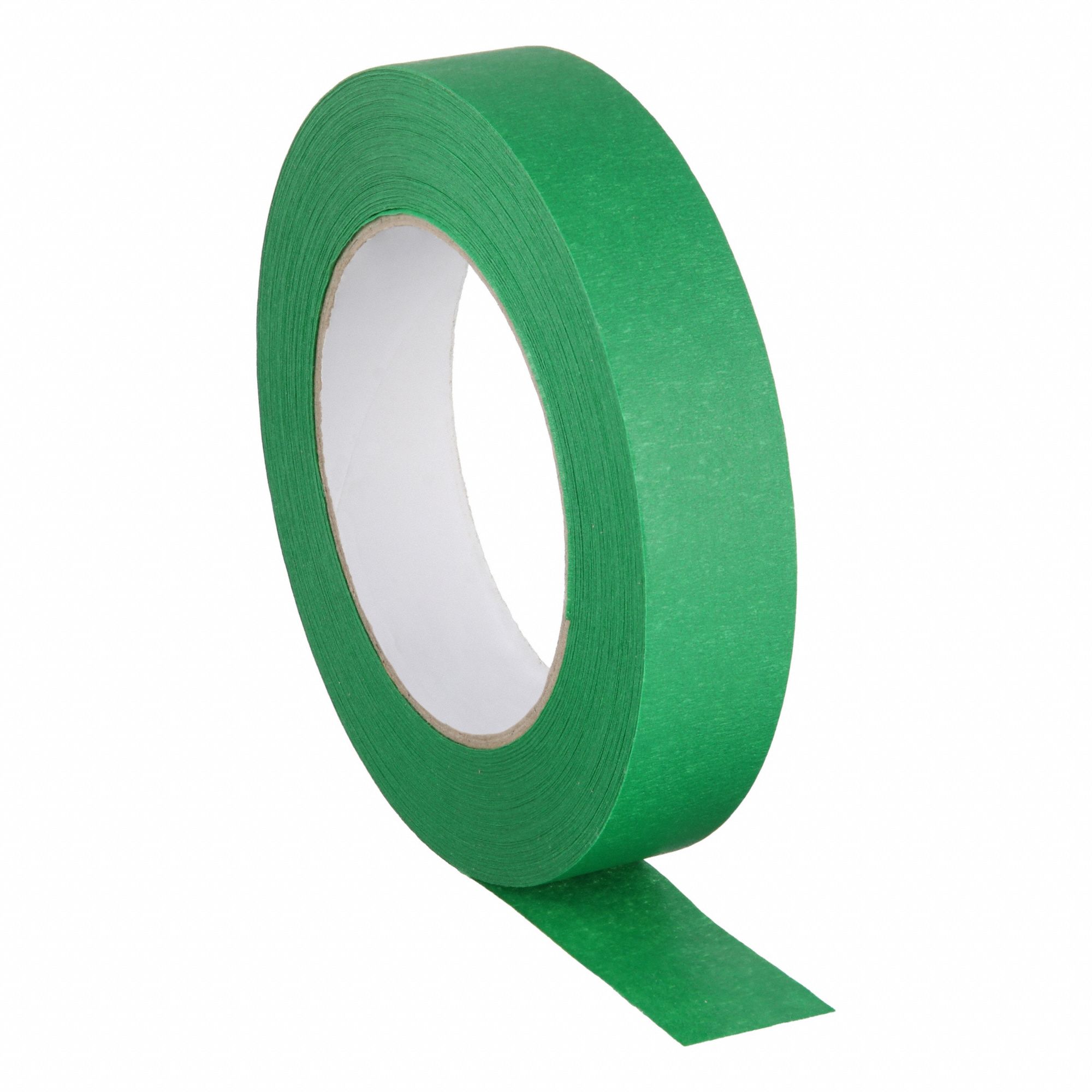 Masking Tape: UVG, Green, 15/16 in Roll Wd, 60 1/8 yd Overall Roll Lg, 4.8 mil Thick, Rubber
