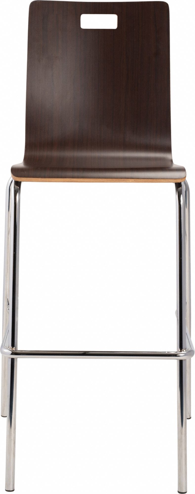Bar Stool: Espresso, Armless Arm, 21 1/2 in Overall Wd, 22 1/4 in Overall Dp