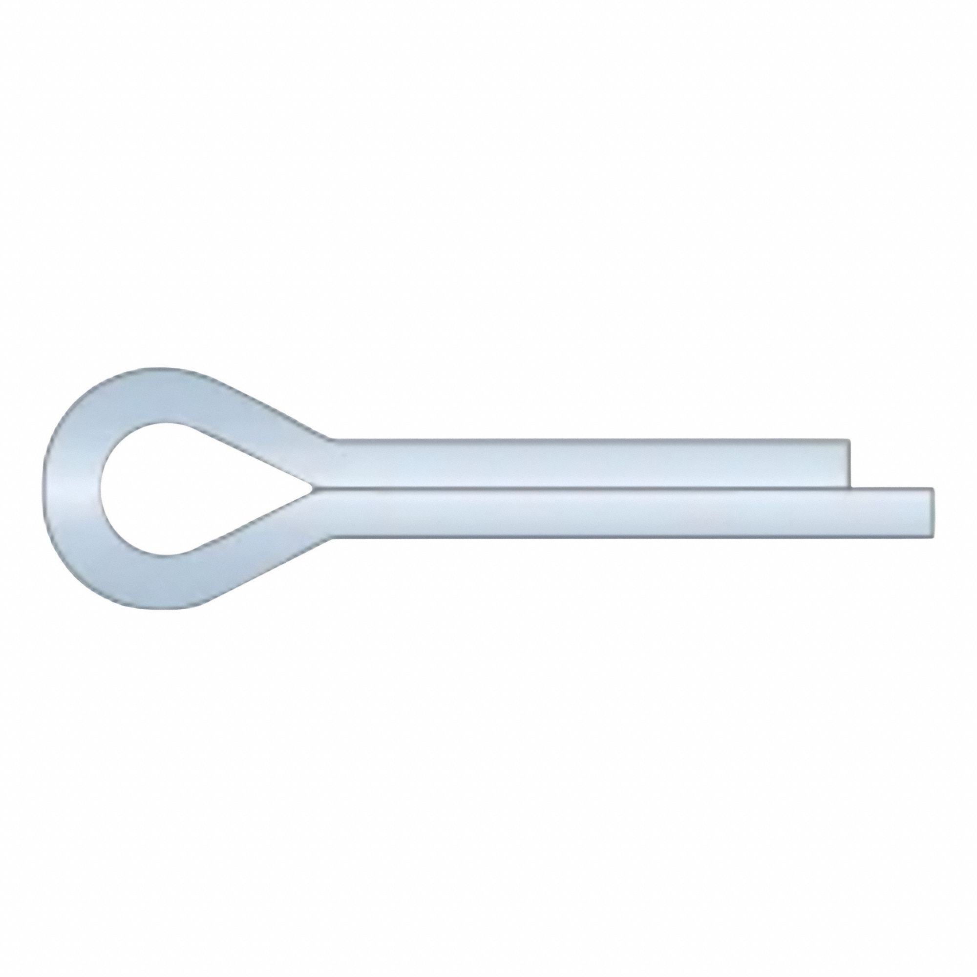 Cotter Pin: Extended Prong, Inch, 1/2 in Pin Dia, Steel, Ungraded, Zinc Plated, 10 PK