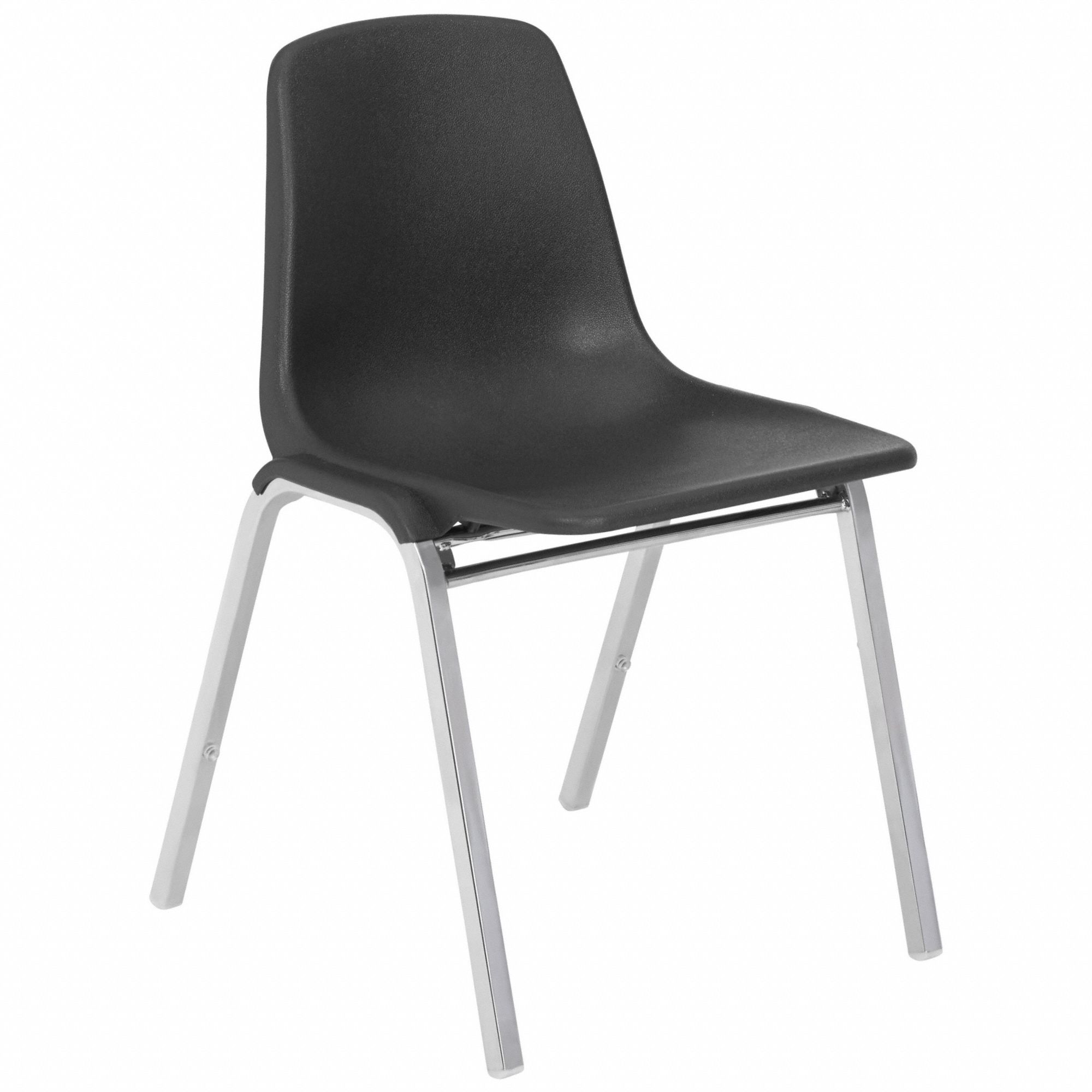 NATIONAL PUBLIC SEATING, 8100 Series, Black Seat, Stacking Chair ...