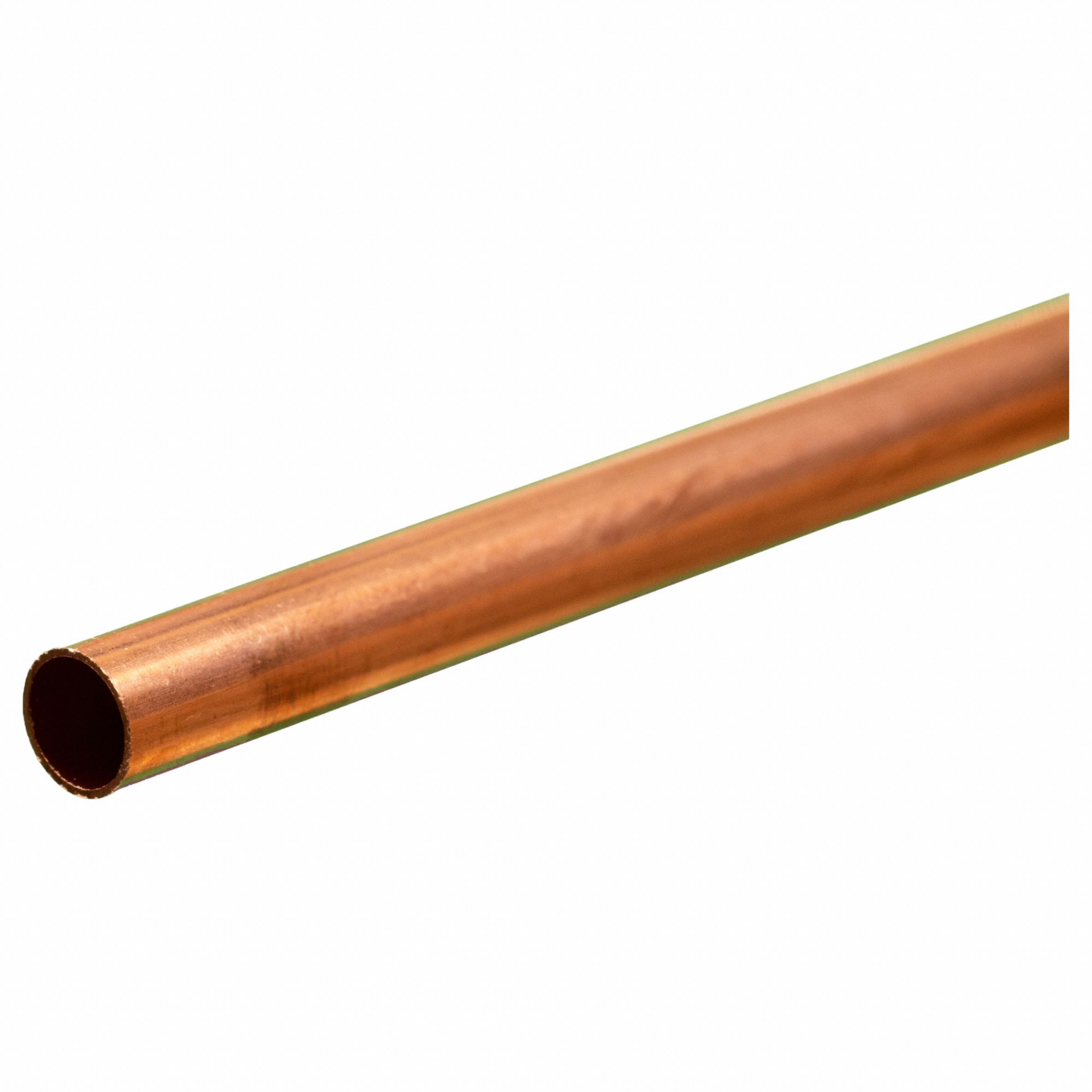 122 Copper Round Tube: 1/4 in Outside Dia, 0.222 in Inside Dia, 0.014 in Wall Thick, Mill