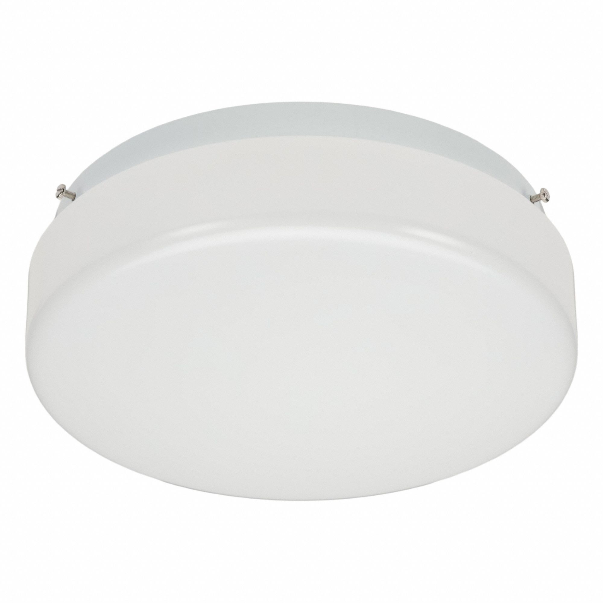LED Flush Mount: 11 in Dia, White, 3 in Ht, 1, 500 lm, 2700K/3000K/3500K/4000K/5000K, 17 W, 120V AC