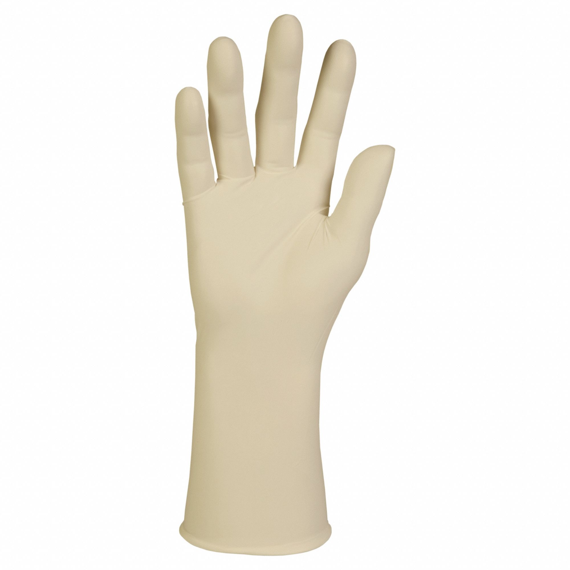 Disposable Gloves: ISO 4, Sterile, 9 mil, Latex, ( 10 ), Grain, Fingertips/Palm, 200 PK