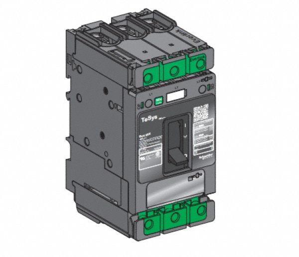 Motor Circuit Protector: 50 A Amps, Adj, Plug-In, 176 A Low Amp Trip Setting, 3 Poles