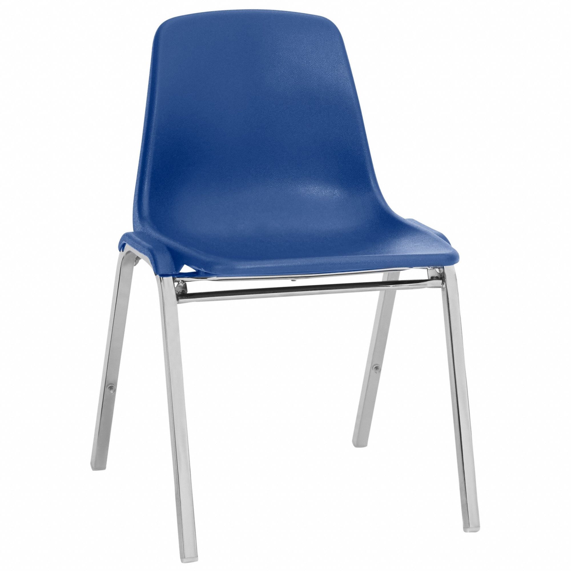 NATIONAL PUBLIC SEATING, Plastic Seat, Steel Frame, Stacking Chair