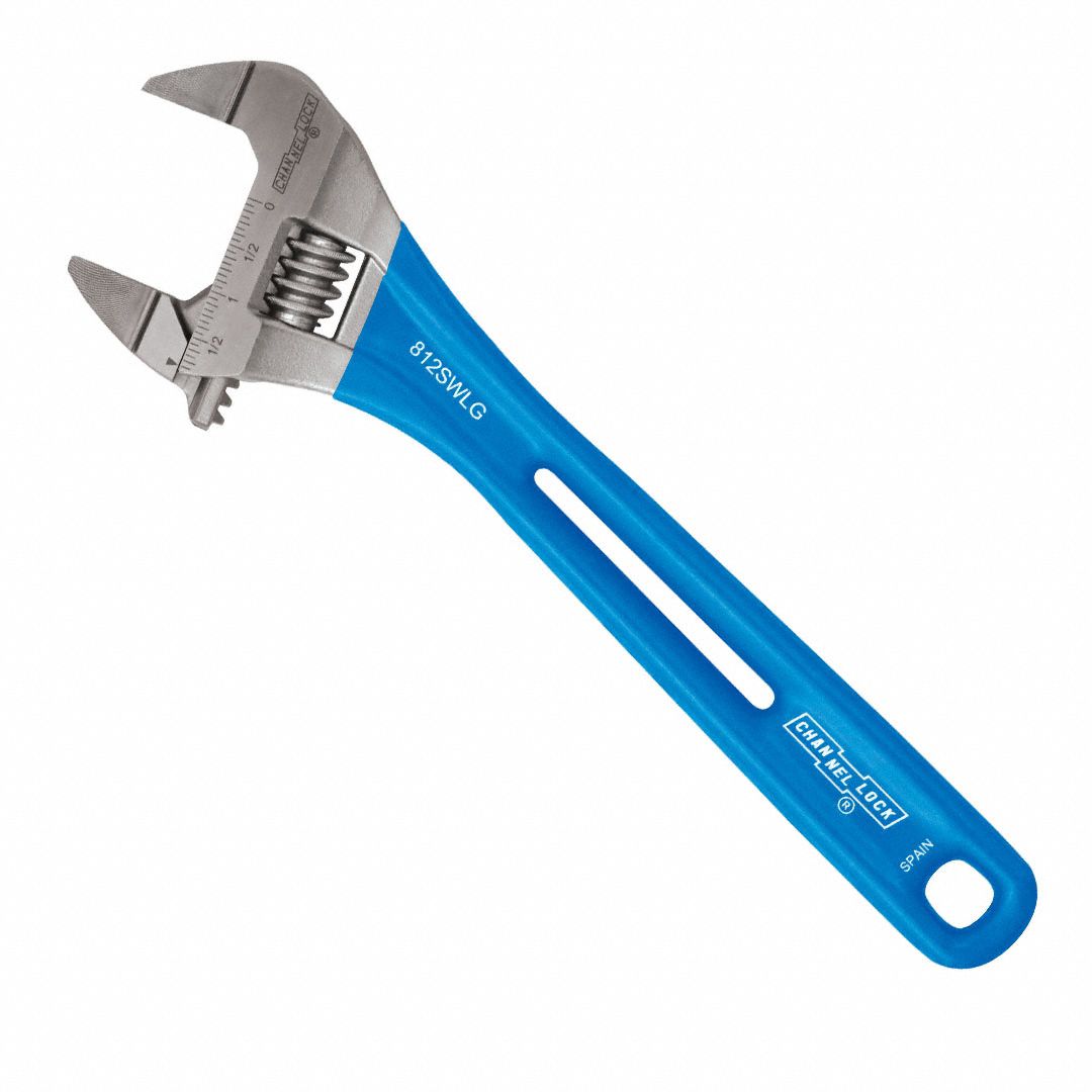 Adjustable Wrench 2 9/16 in capac. Blue