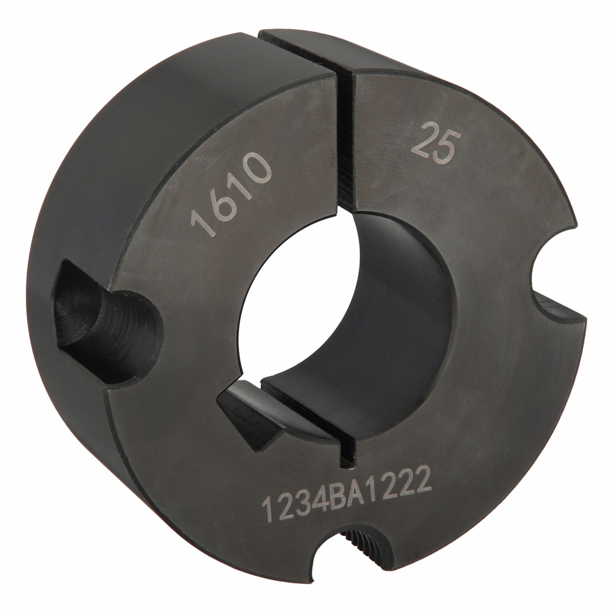 Taper Lock Bushing: 1610, 25 mm Bore Dia, 1 in Overall Lg, 2.25 in Overall Dia, 8°