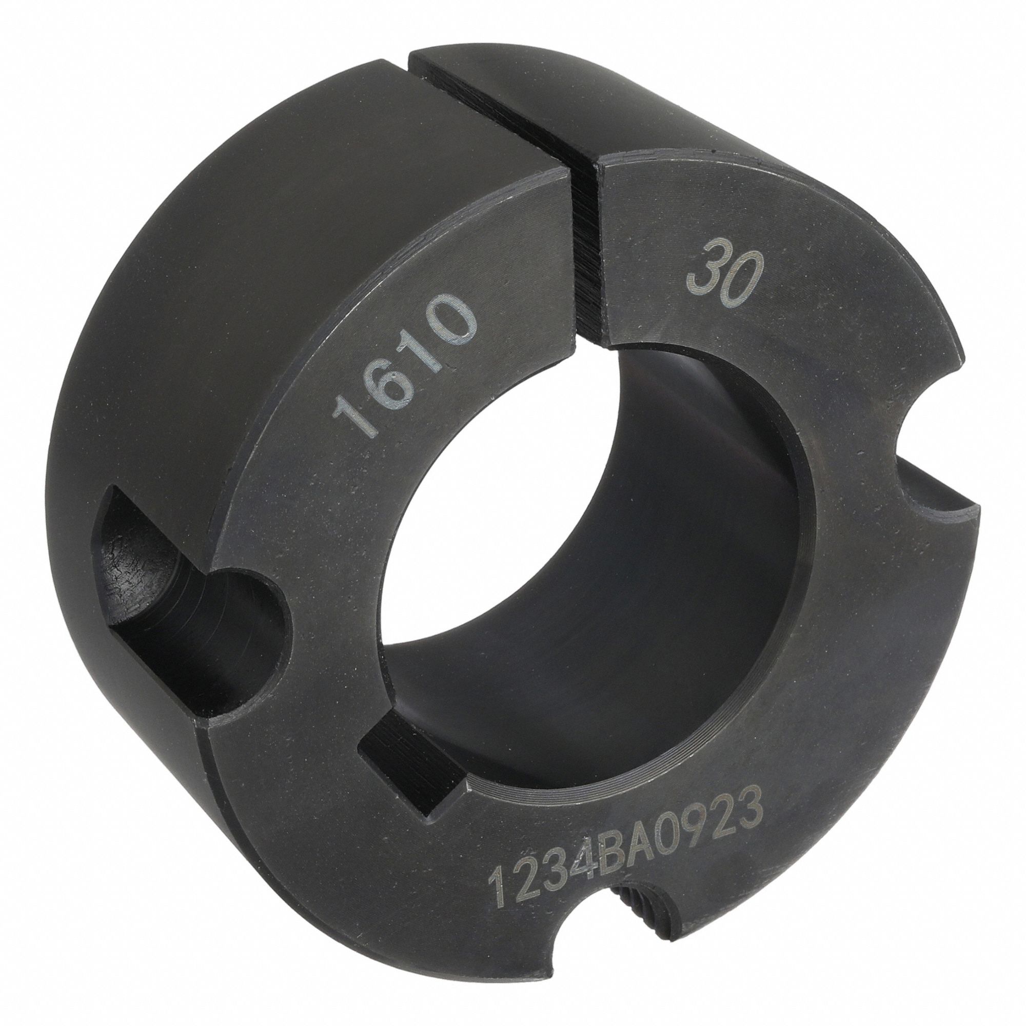 Taper Lock Bushing: 1610, 30 mm Bore Dia, 1 in Overall Lg, 2.25 in Overall Dia, 8°