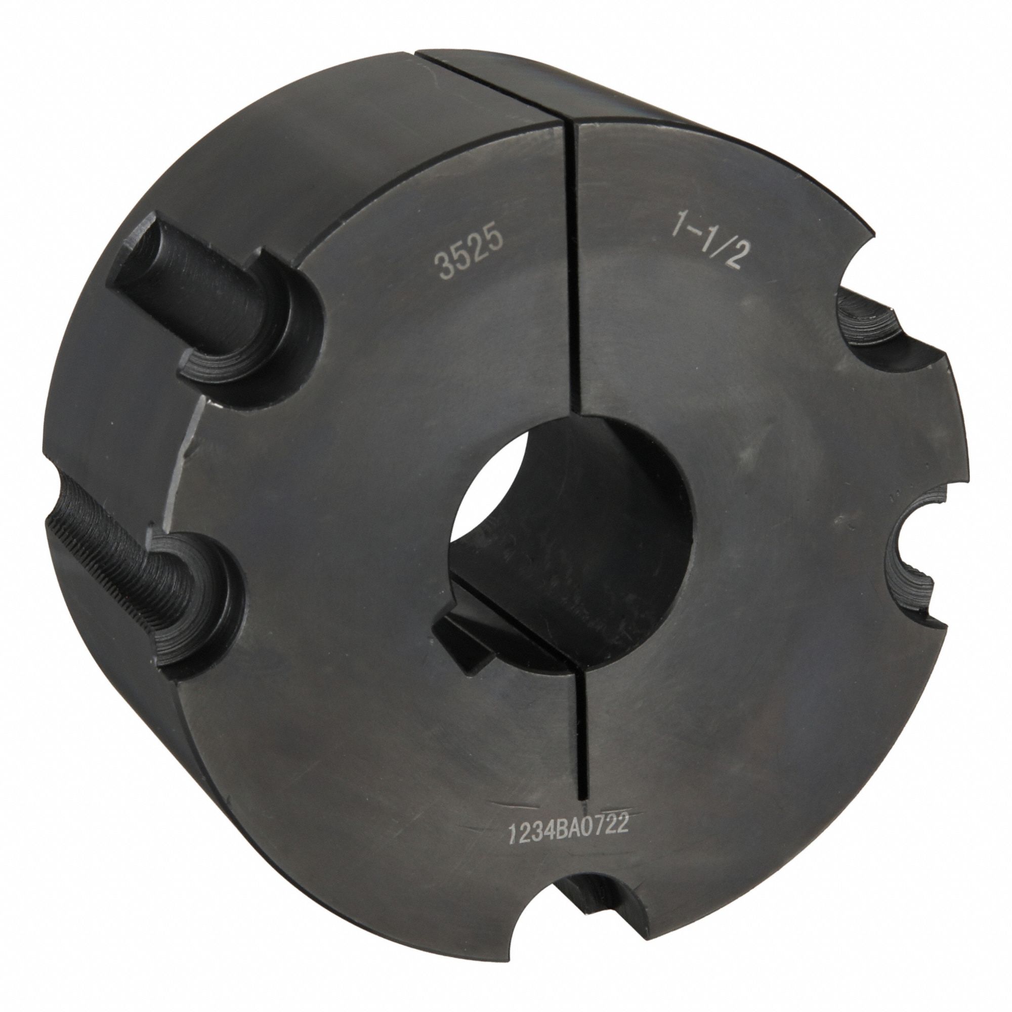 Taper Lock Bushing: 3525, 1 1/2 in Bore Dia, 2.5 in Overall Lg, 5 in Overall Dia, 8°