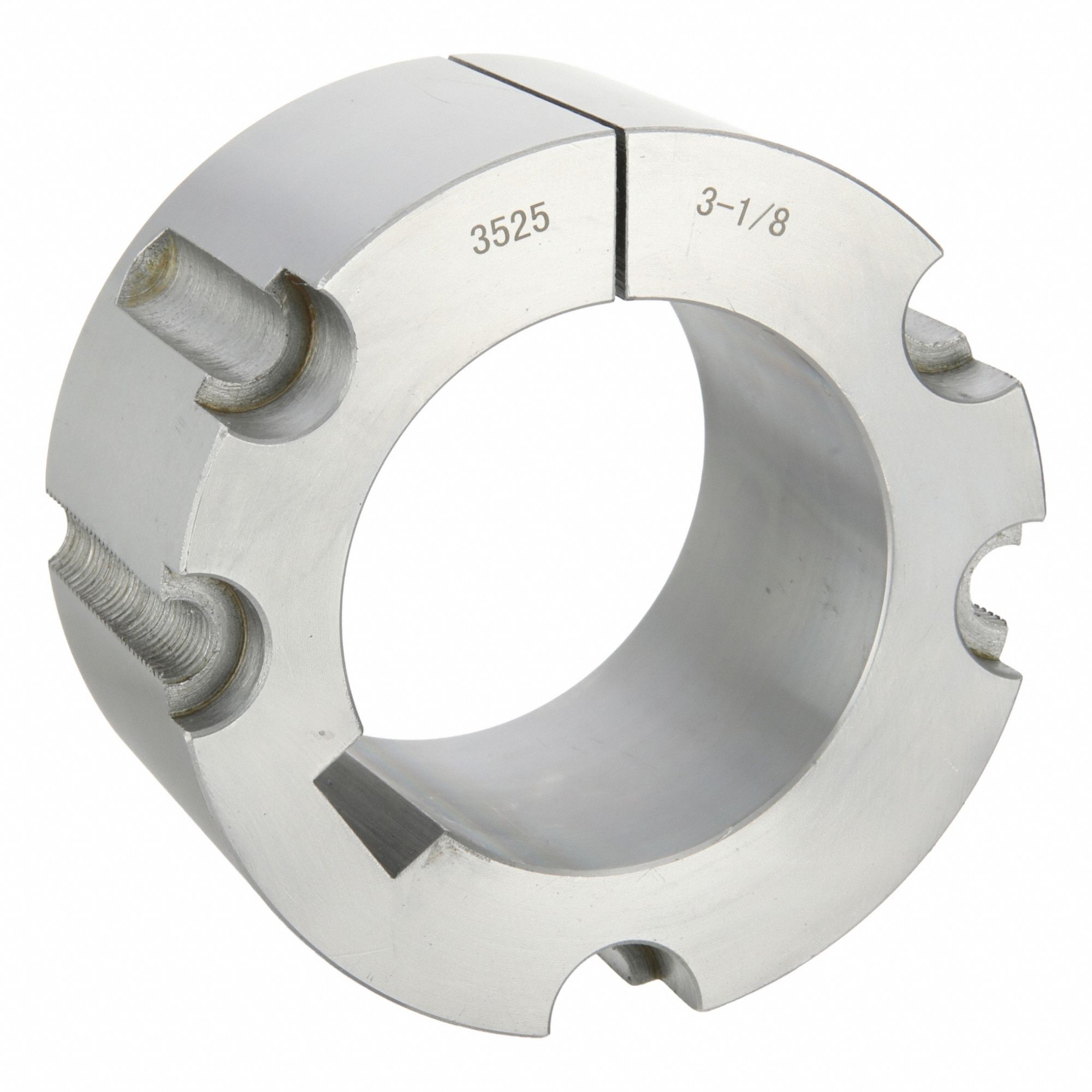 Taper Lock Bushing: 3525, 3 1/8 in Bore Dia, 2.5 in Overall Lg, 5 in Overall Dia, 8°