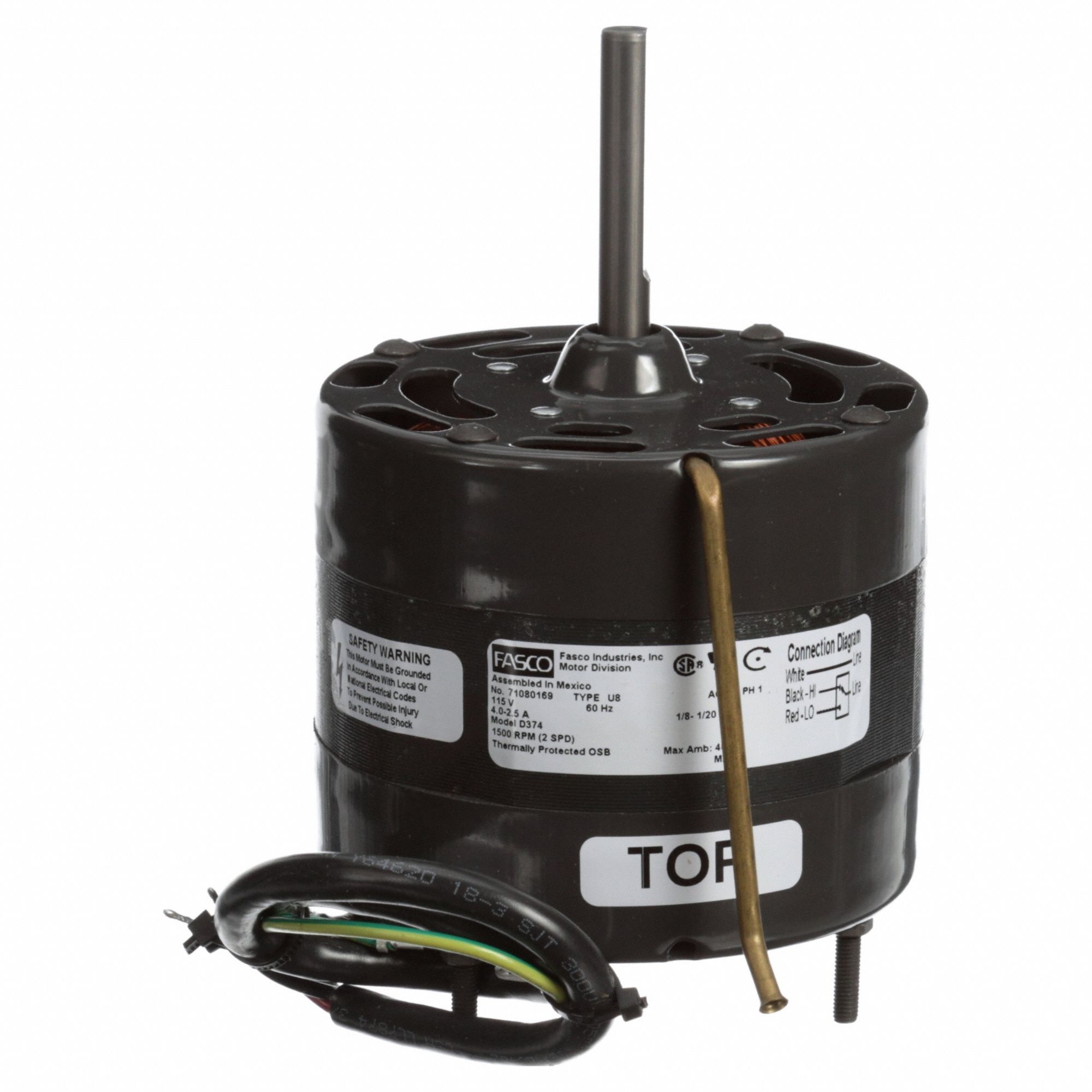 MOTEUR VENTIL/SOUFFL, DIAM ARBRE 5/16PO