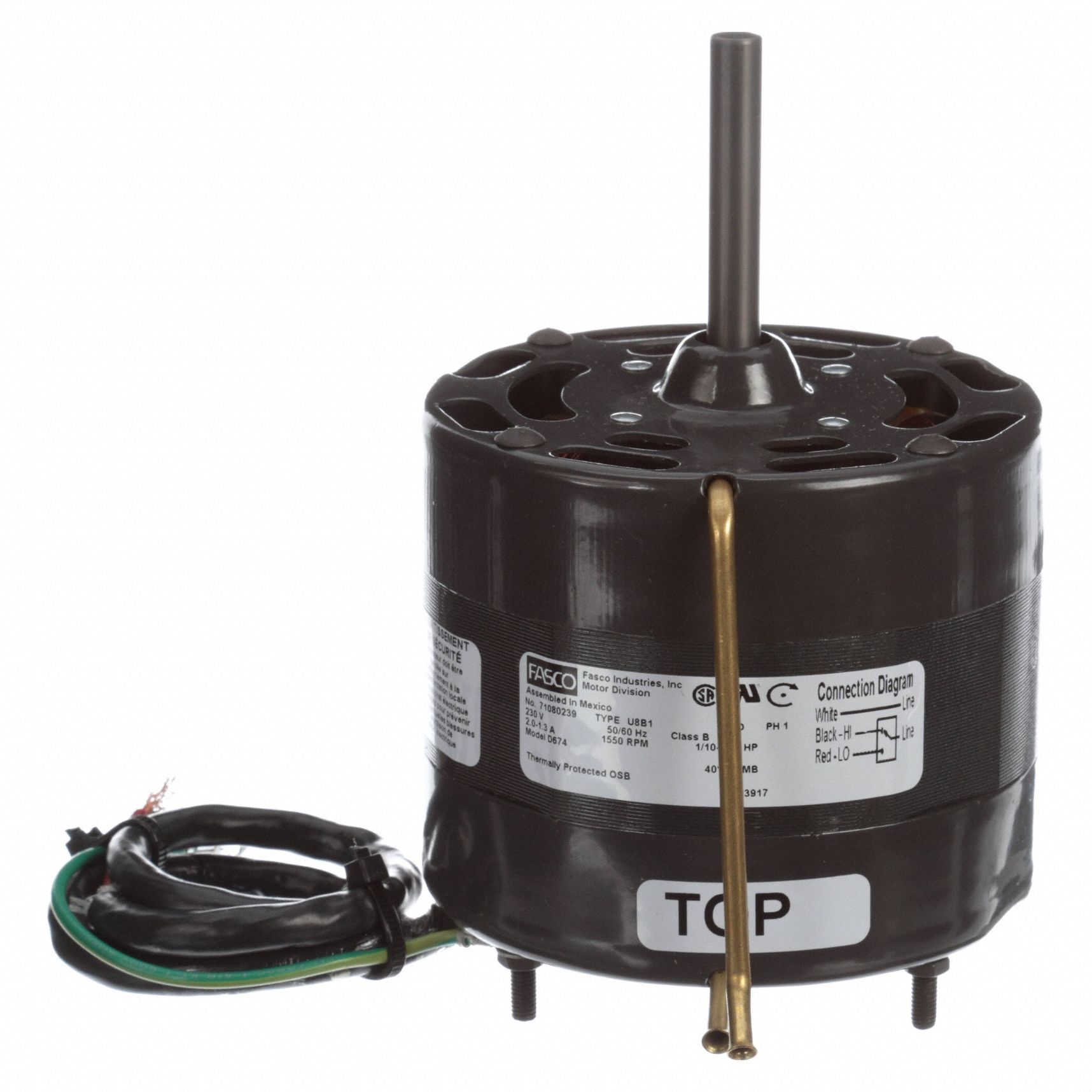 MOTEUR VENTIL/SOUFFL, DIAM ARBRE 3/8PO