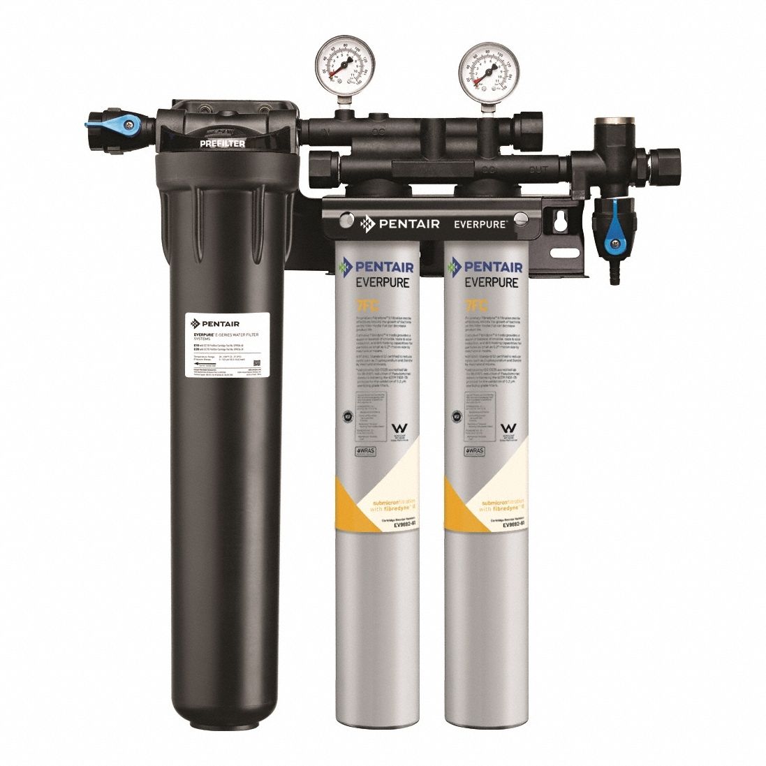 Water Filtration System: 0.2 micron, 5 gpm, 50, 000 gal, 25 1/4 in Overall Ht