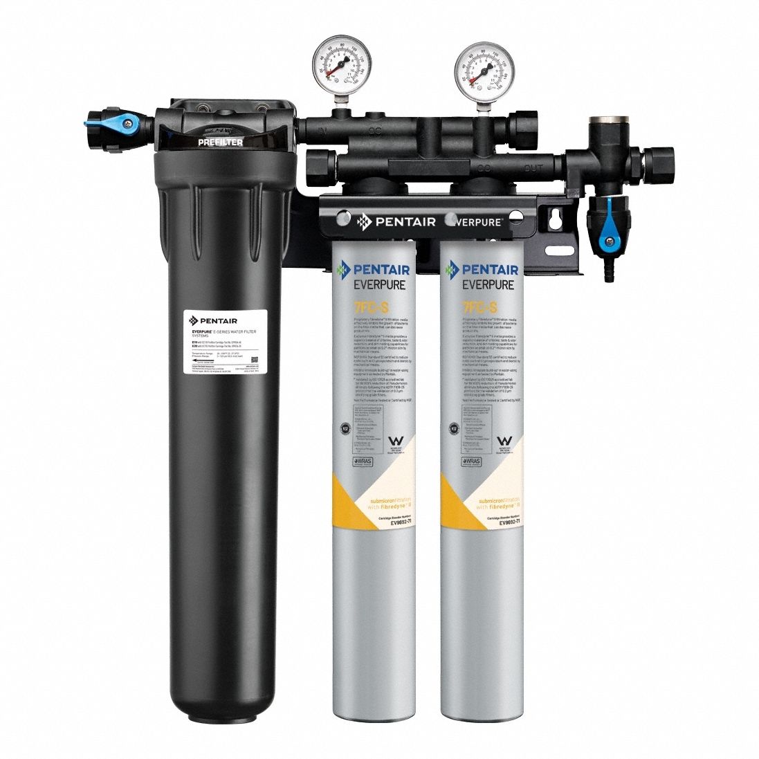 Water Filtration System: 0.2 micron, 5 gpm, 25 1/4 in Overall Ht