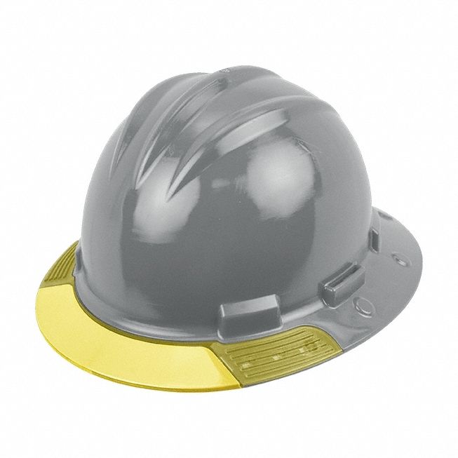 Full Brim Hard Hat: Dove Gray, No Graphics, Ratchet (4-Point), Ratchet, Polyethylene, Solid