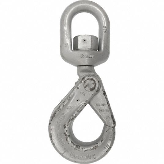 CROSBY, 28,240 lb Working Load Limit, 100 Hook Grade, Self-Locking Hook ...