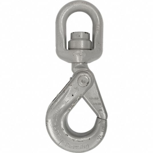 CROSBY, 12,000 lb Working Load Limit, 100 Hook Grade, Self-Locking Hook ...