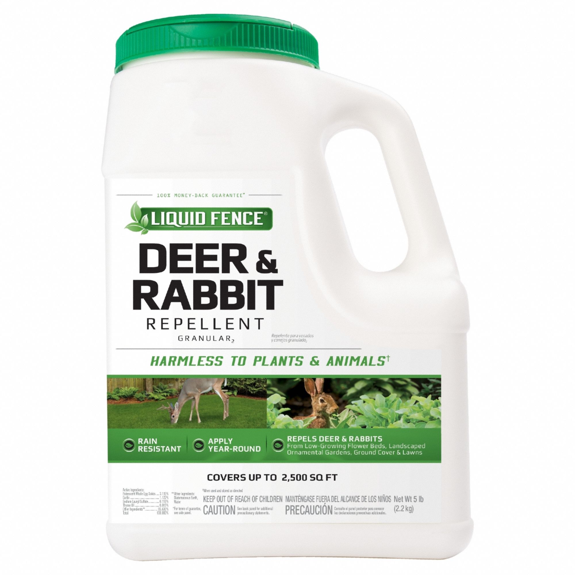 Deer and Rabbit Repellent: Targets Deer/Rabbits, 2, 500 sq ft Coverage Area