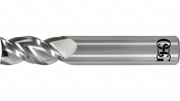 Square End Mill: Carbide, 3 Flute, 1/2" Mill Dia, 3/8" LOC, 1-1/2" OAL