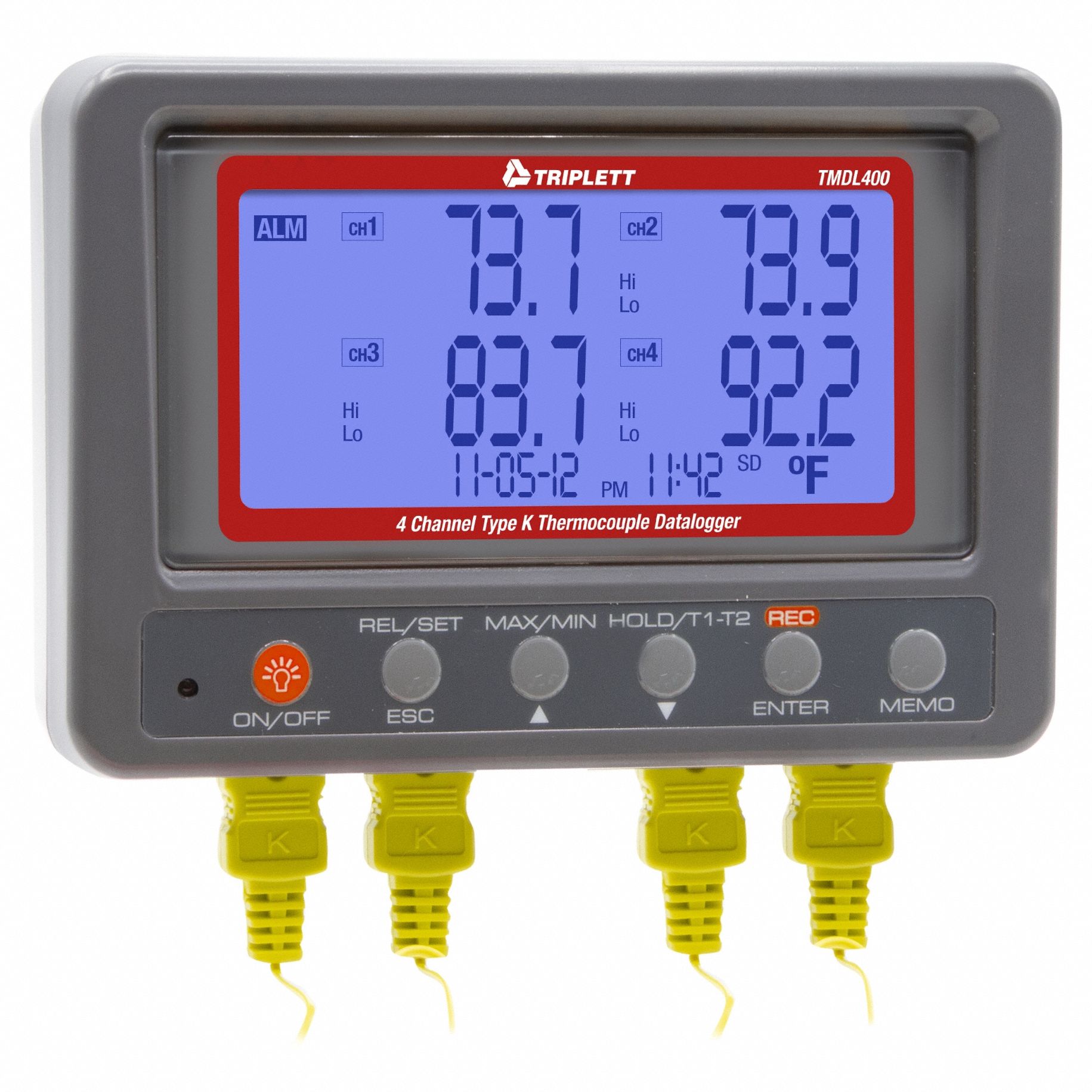 4-Channel Type K Temperature Datalogger