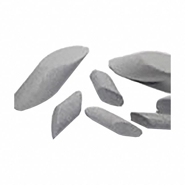 Tumbler Media: Ceramic, Angle Cut Cylinder, Extra Smooth Finish, 50 lb