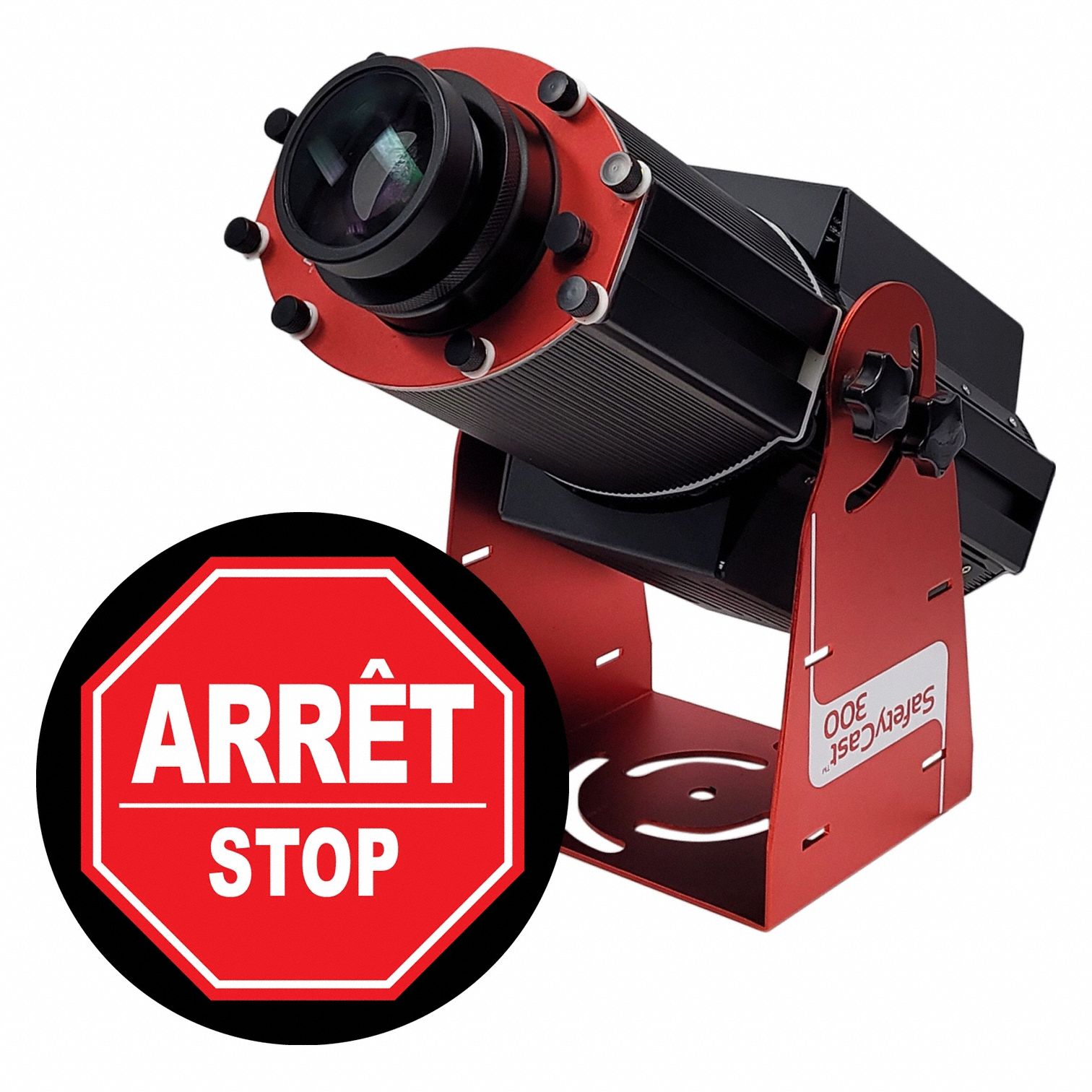 Fixed Image Projector: Projector, Lens and Image Template, Arrêt / Stop