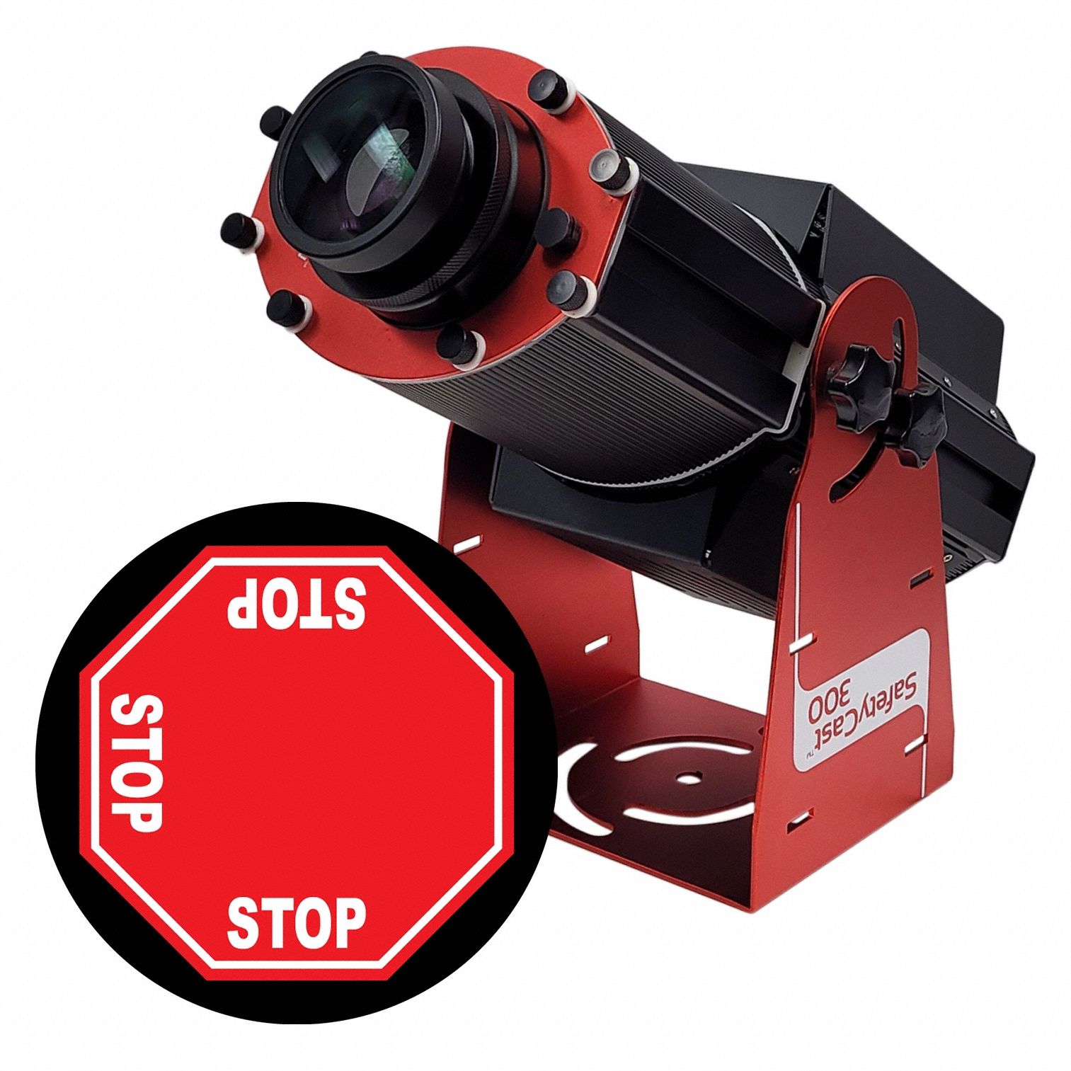 Fixed Image Projector: Projector, Lens and Image Template, 3 Way Stop, 300 W