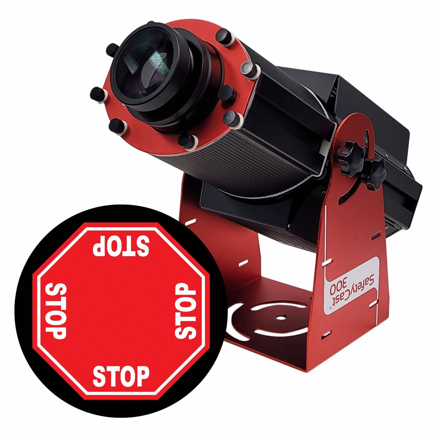 Fixed Image Projector: Projector, Lens and Image Template, 4 Way Stop, 300 W