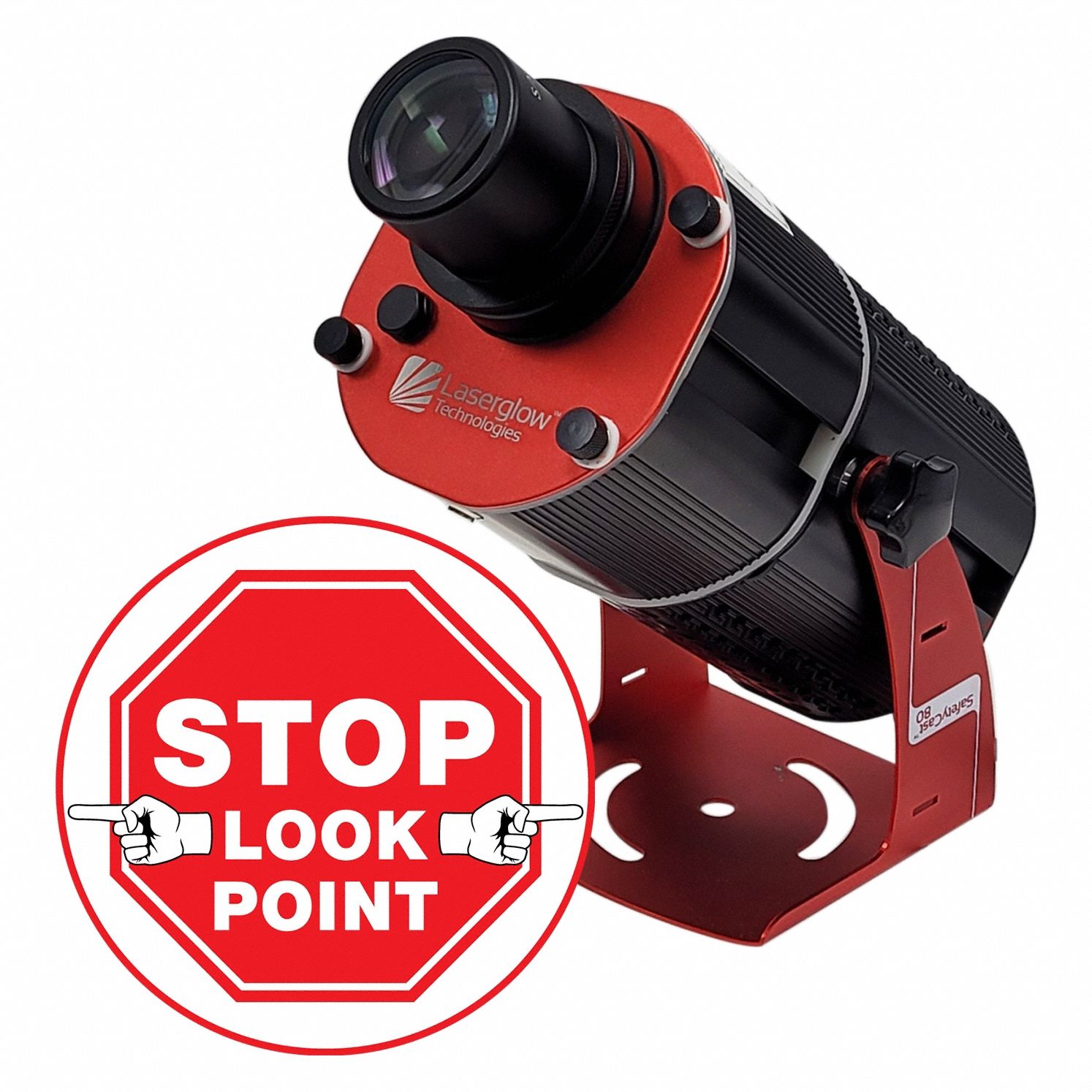 Fixed Image Projector: Projector, Lens and Image Template, Stop Look Point