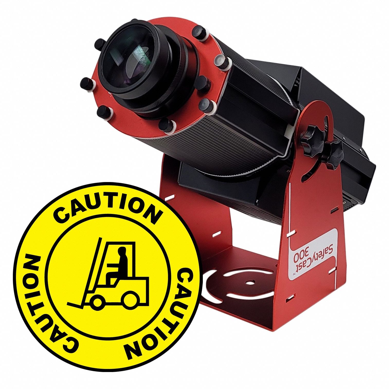 Fixed Image Projector: Projector, Lens and Image Template, Forklift Caution