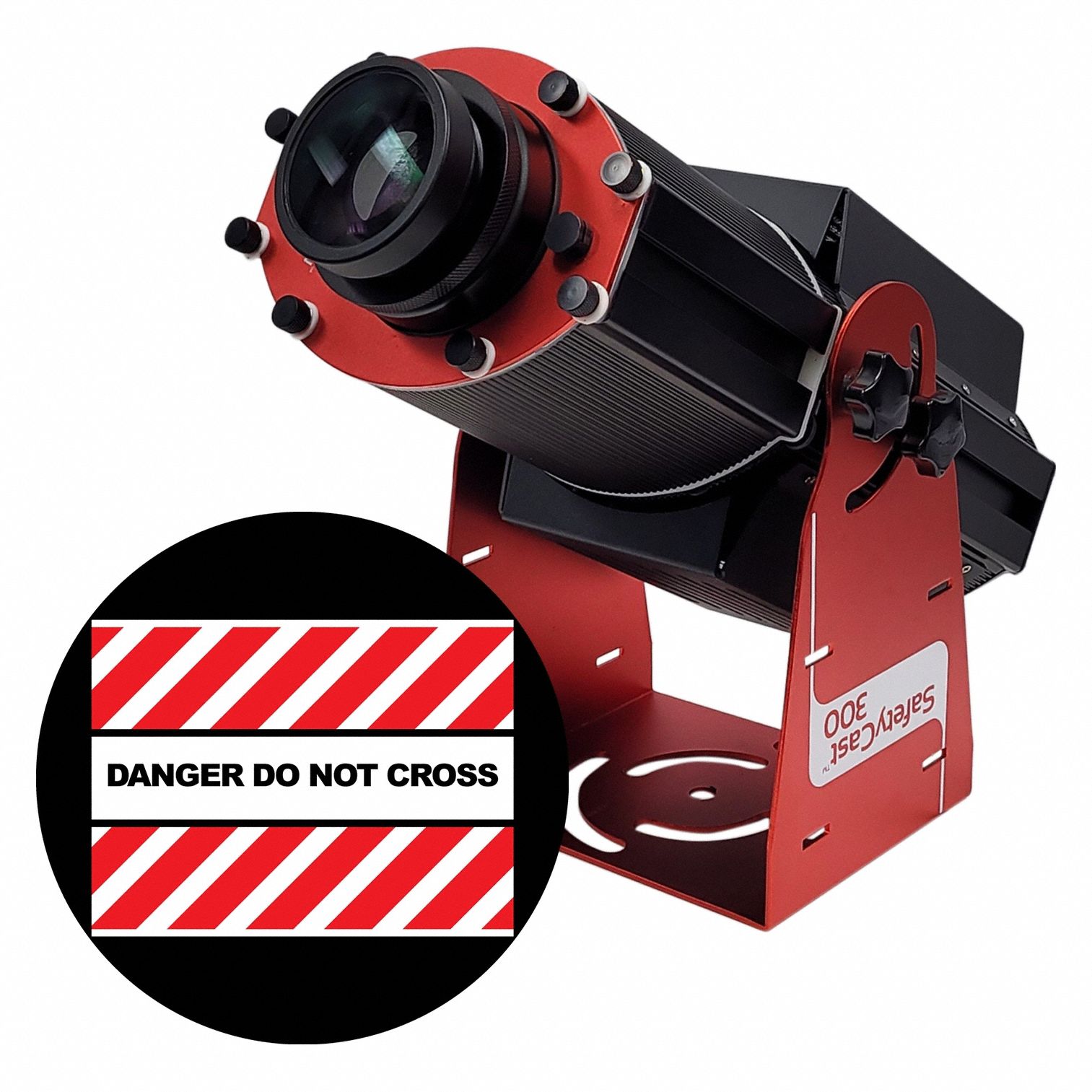 Fixed Image Projector: Projector, Lens and Image Template, Red/White, 300 W