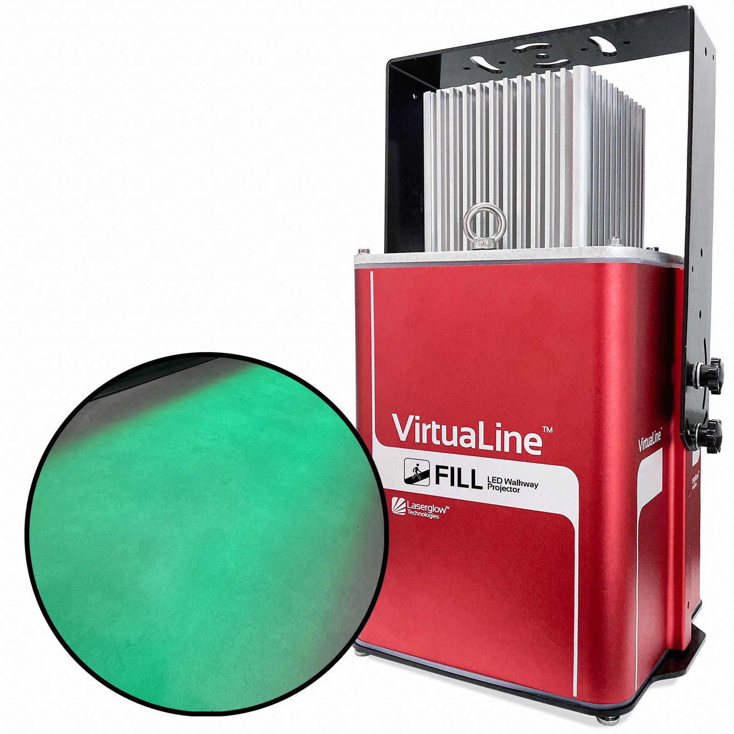 Fixed Image Projector: Projector and Lens, Filled Walkway, Green, 80 W