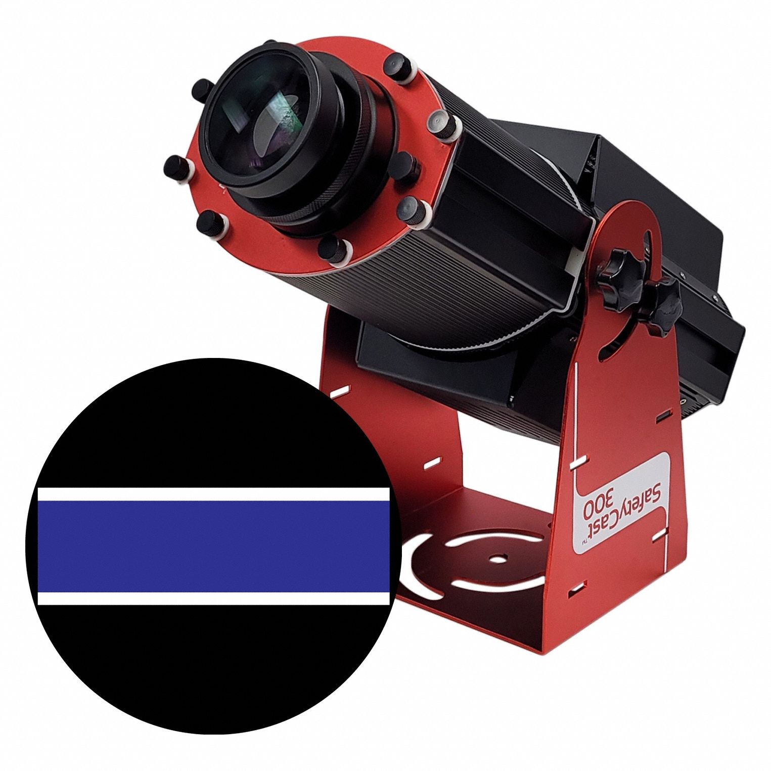 Fixed Image Projector: Projector, Lens and Image Template, Blue/White, 300 W