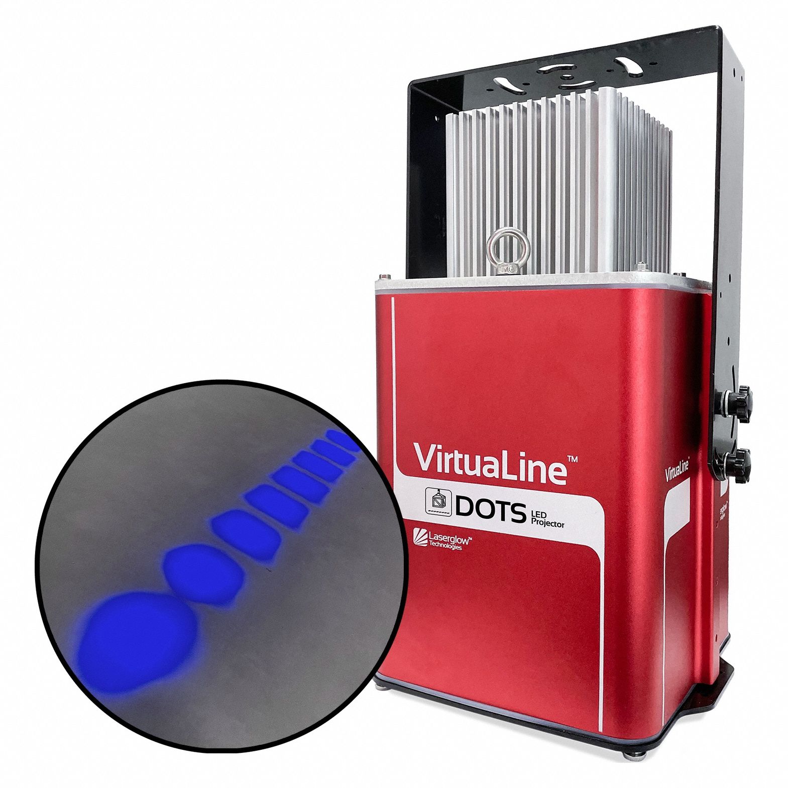 Fixed Image Projector: Projector and Lens, Line of Dots, Blue, 80 W