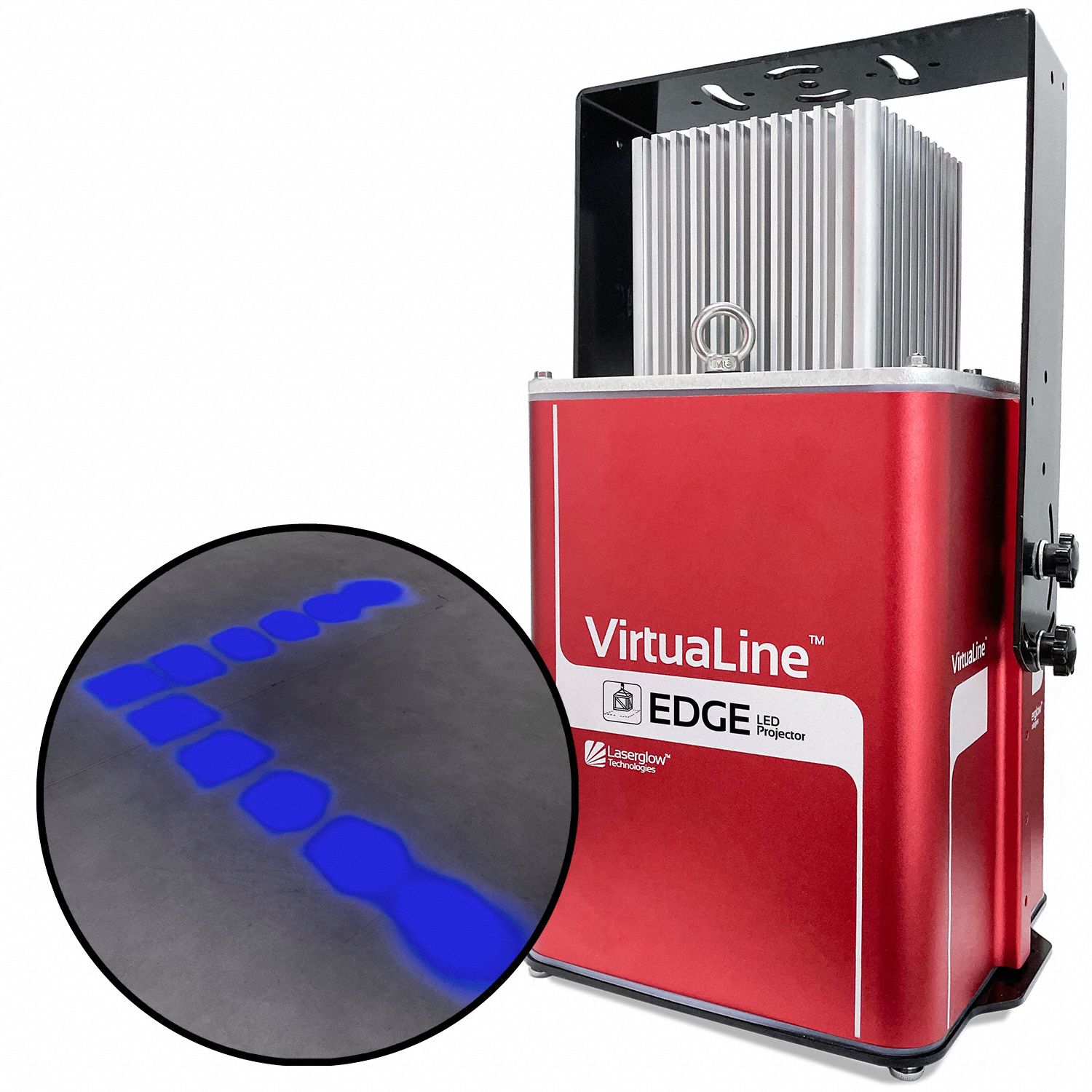 Fixed Image Projector: Projector and Lens, Chevron Pattern Dots, Blue, 80 W