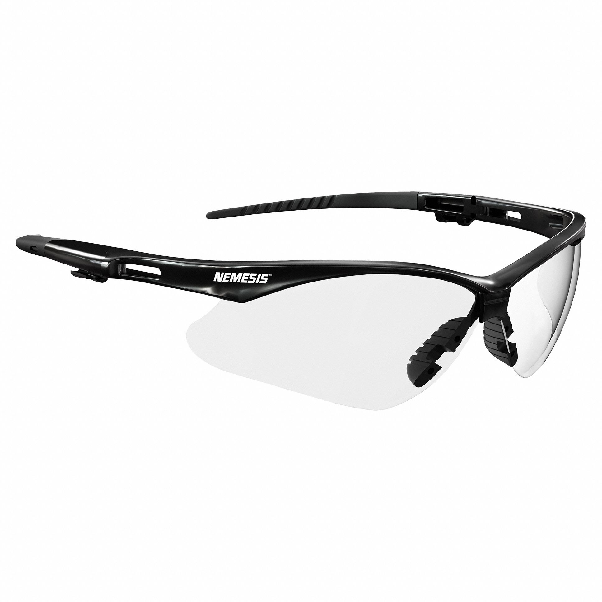 Safety Glasses: Clear Lens, Full-Frame, Anti-Fog, Black Frame, V30 Nemesis(TM) Series