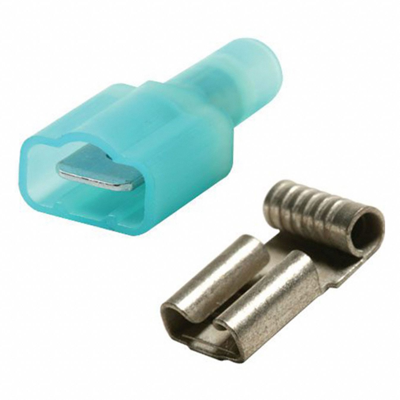 T-Junction Kit: Plastic/Stainless Steel, 1/4 in Ht, 1/4 in Wd, 7/8 in Lg, Blue, 25 PK