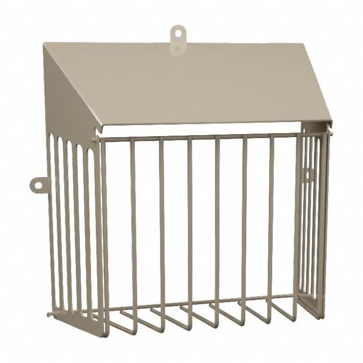 Vent Guard: 6 1/2 in Overall Ht, 7 3/4 in Overall Wd, 5 1/2 in Overall Dp, Tan