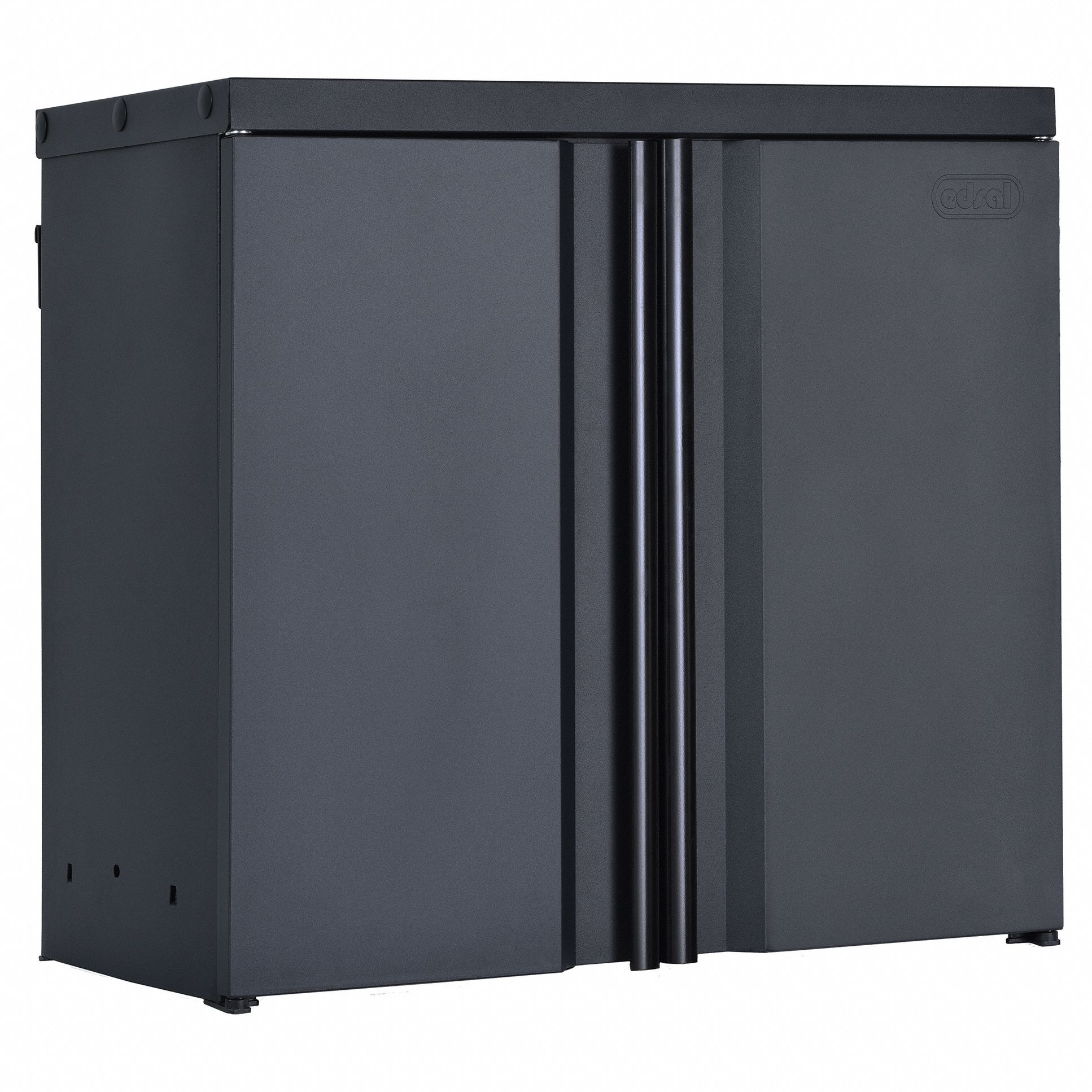 Wall Cabinet: 28 in x 14 in x 26 in, Shelves, Black, Unassembled, Black