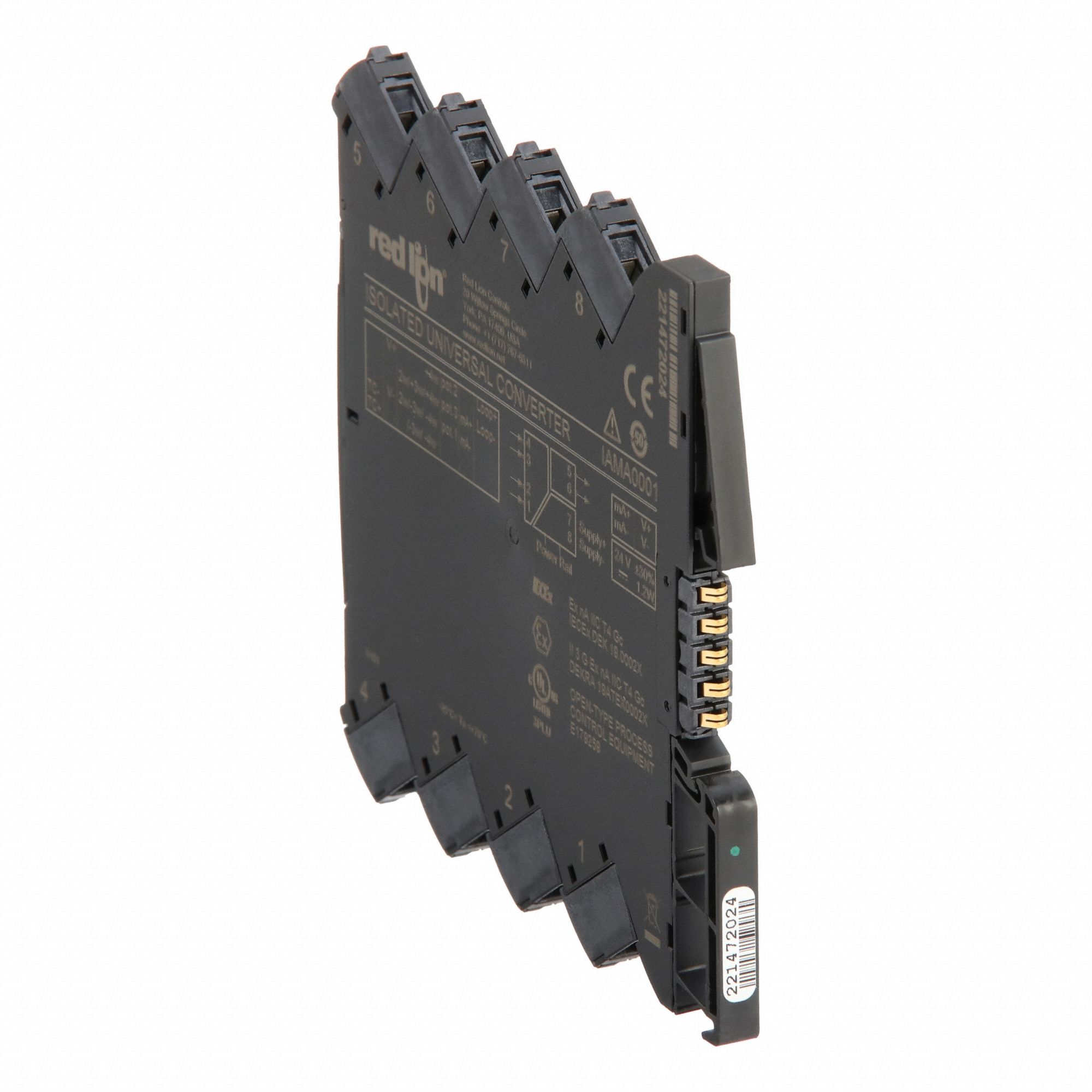 Signal Conditioner: DIN Rail Mounting, 4.53 in Overall Dp, 4.45 in Overall Ht, 1.2 W
